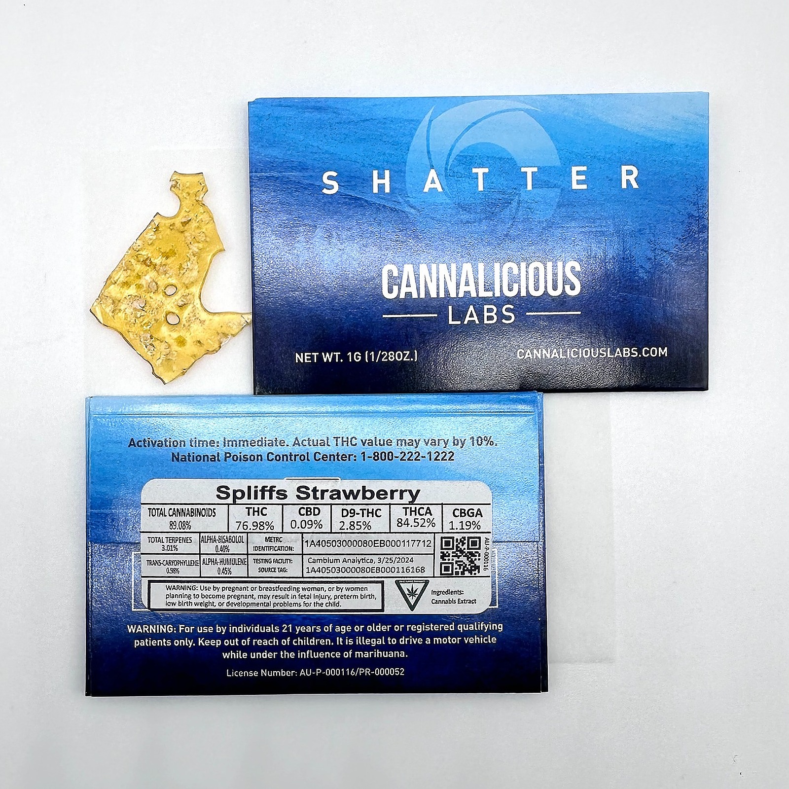 Cannalicious Labs: Spliff's Strawberry Shatter | Leafly