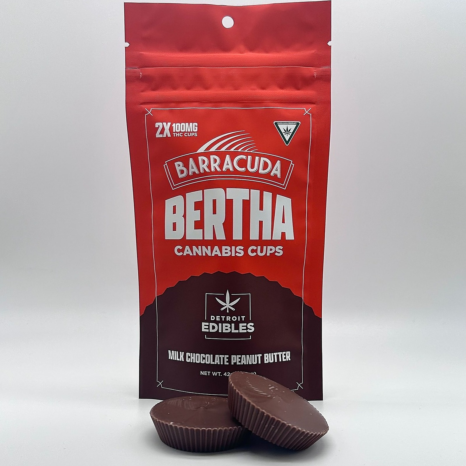 Detroit Edibles Barracuda Bertha Cup Milk Chocolate Peanut Butter Leafly 2985