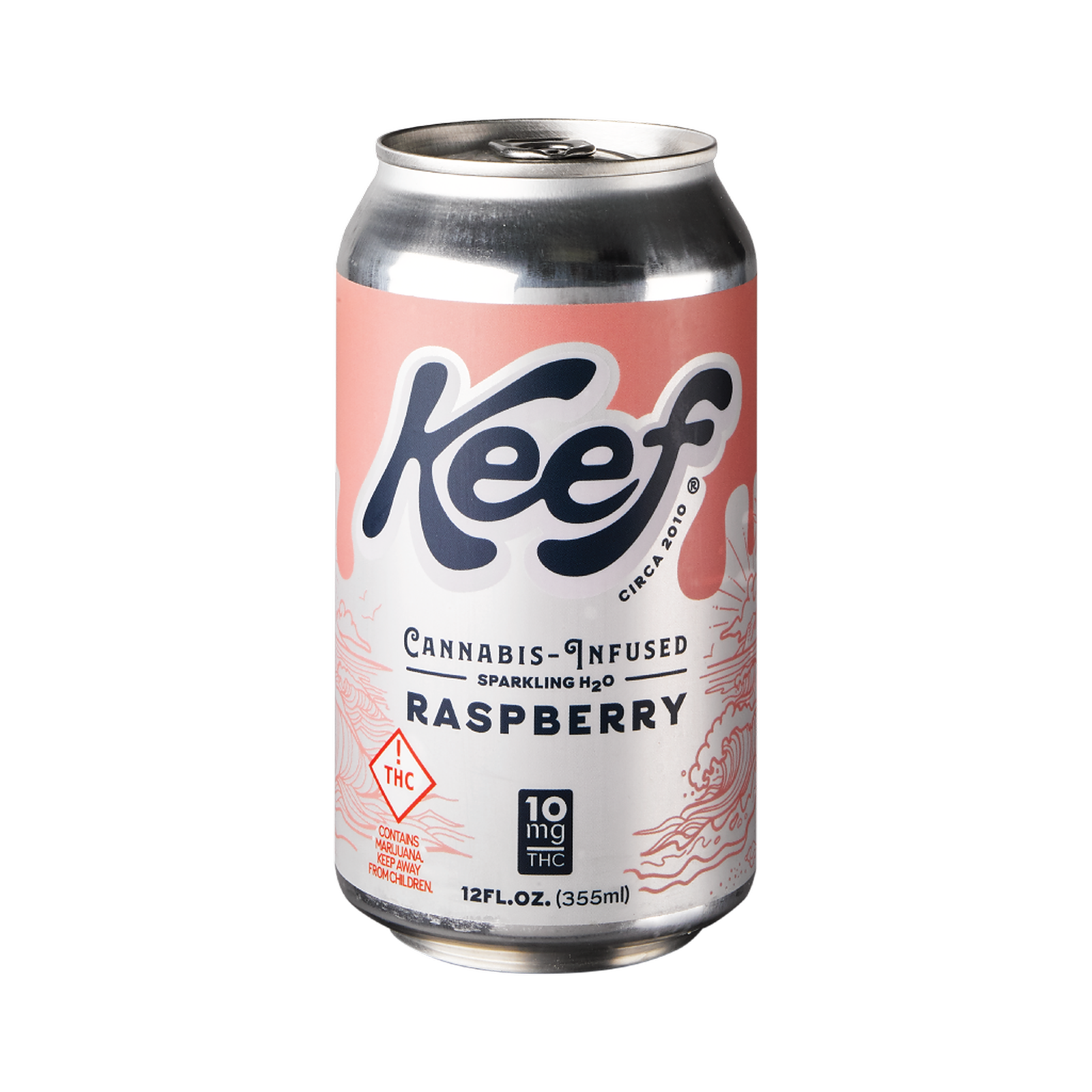 Keef Brands Keef Sparkling H2O Raspberry 10mg Leafly