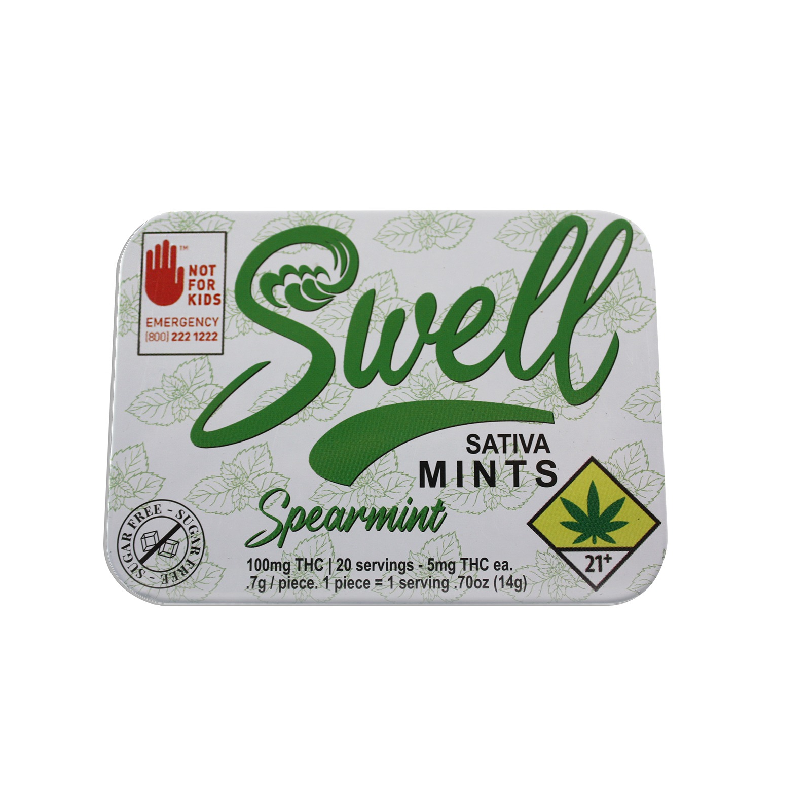 Swell Cannabis Sativa Spearmint Mints 100mg 20pack Leafly