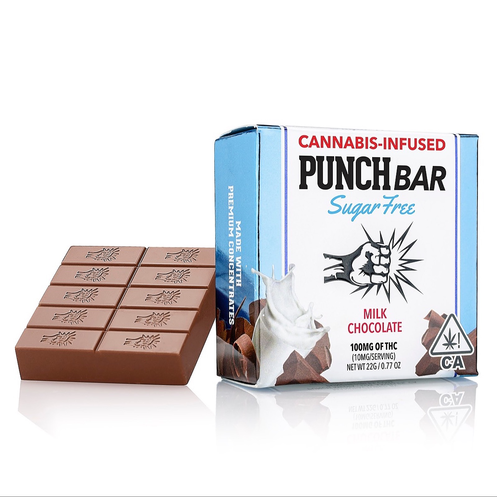 Punch Edibles Sugar Free Milk Chocolate Punch Bar Leafly
