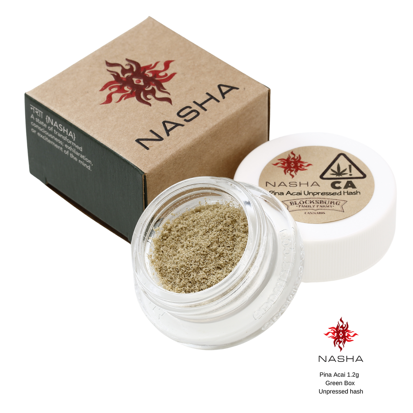 NASHA: Pina Acaí 1.2g Green Unpressed Hash (Blocksburg Family Farms ...