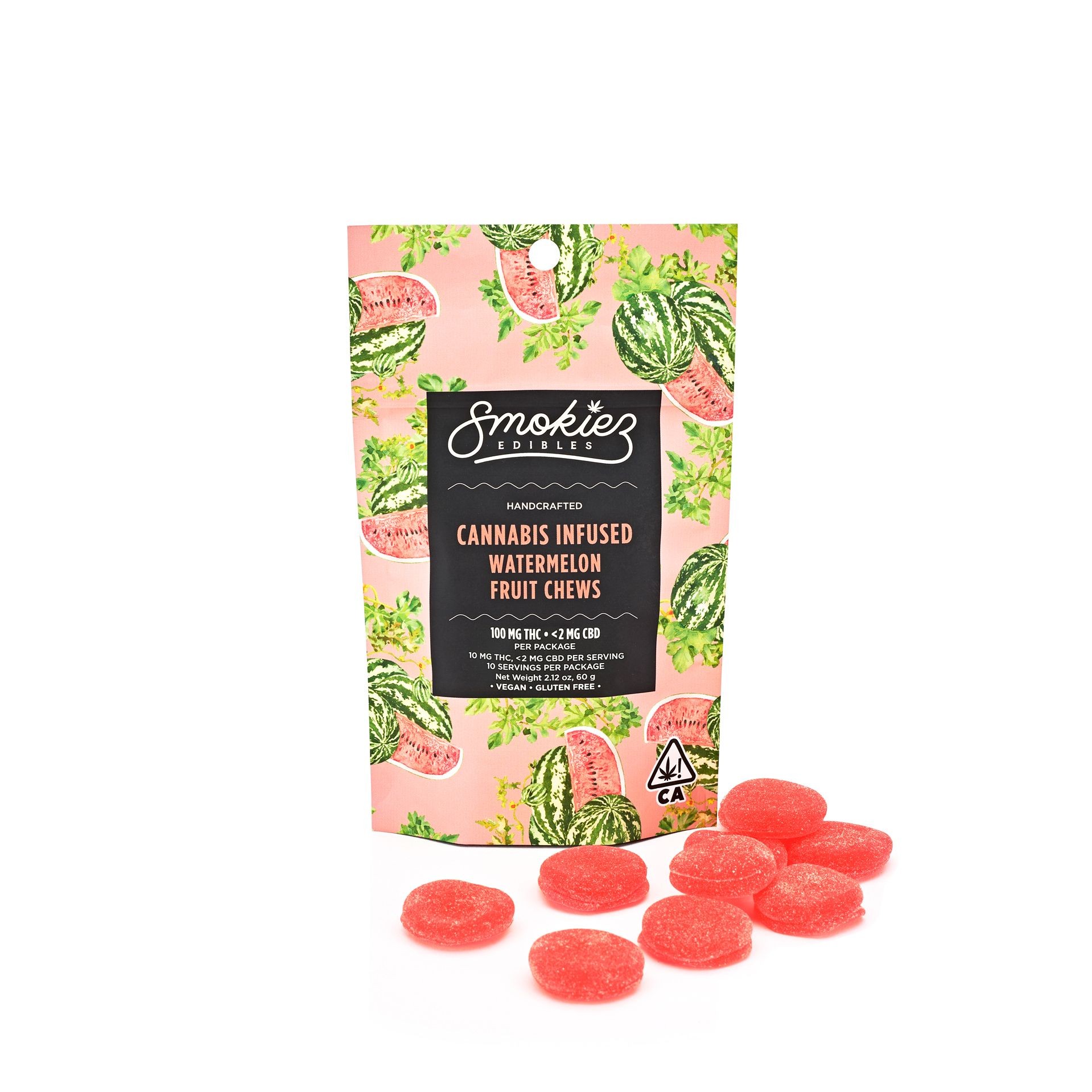 Smokiez Edibles: Watermelon Fruit Chews, 100mg THC - CA | Leafly