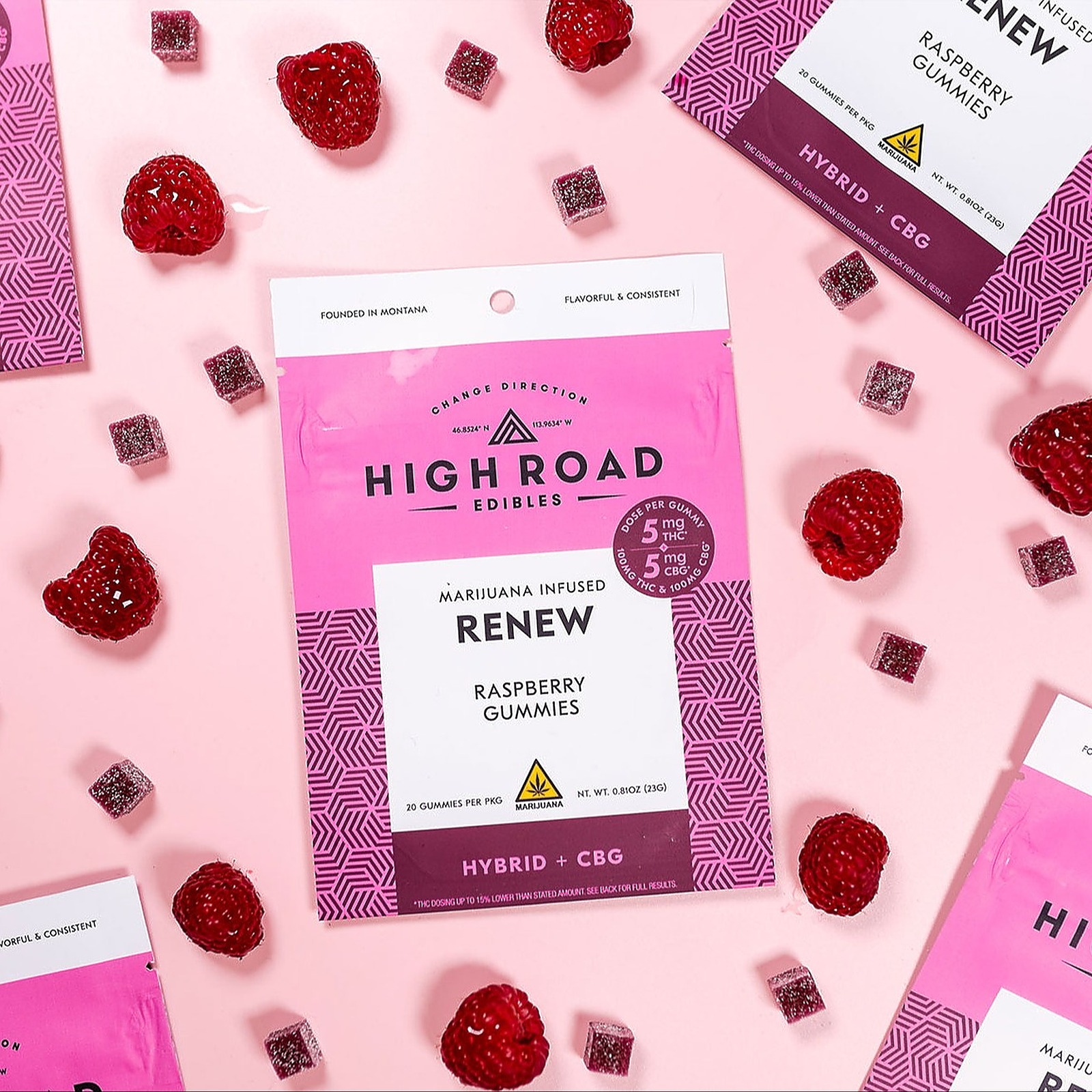 High Road Gummies - Raspberry Renew 1:1
