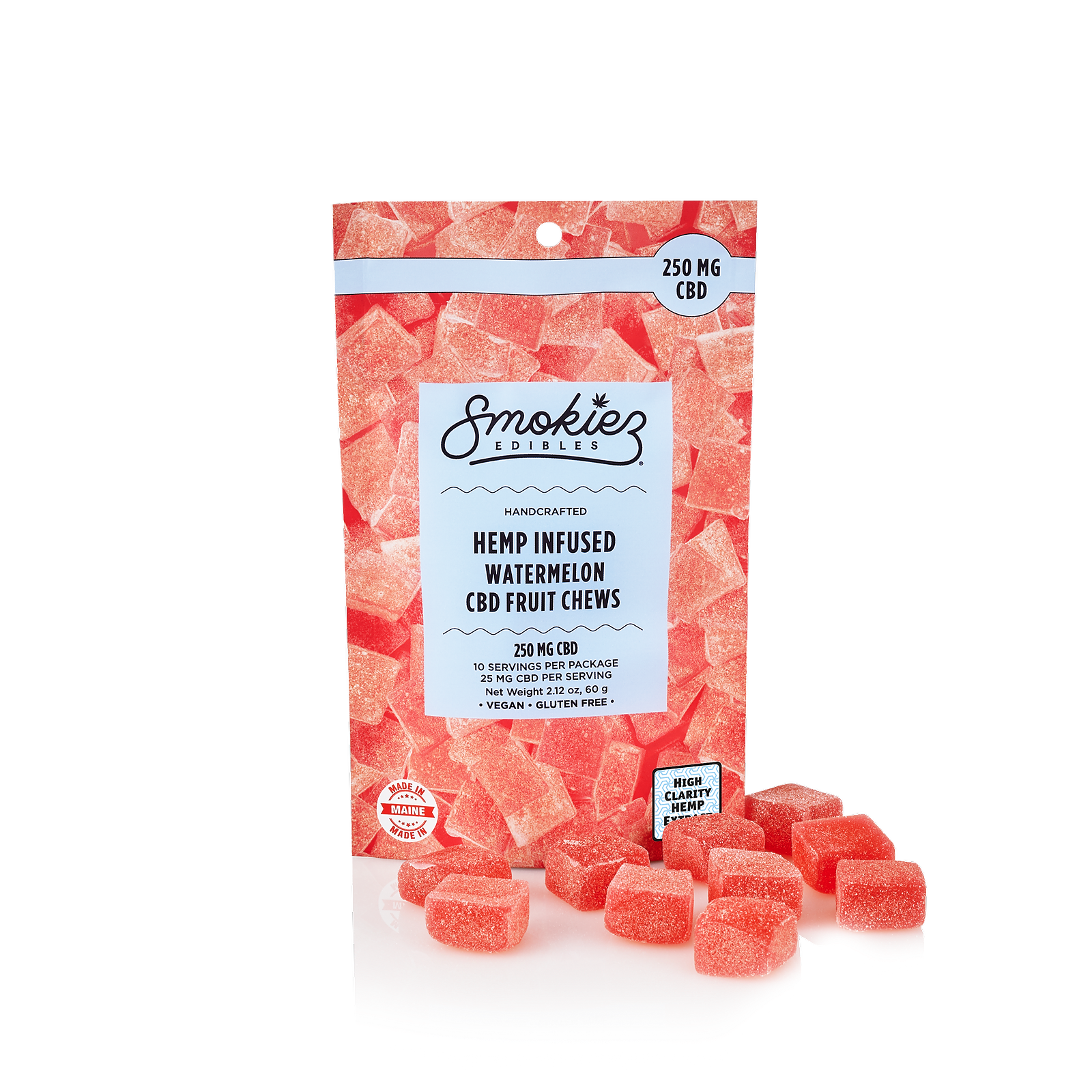 Smokiez Edibles MultiPiece Watermelon Fruit Chews 250 mg CBD ME Leafly