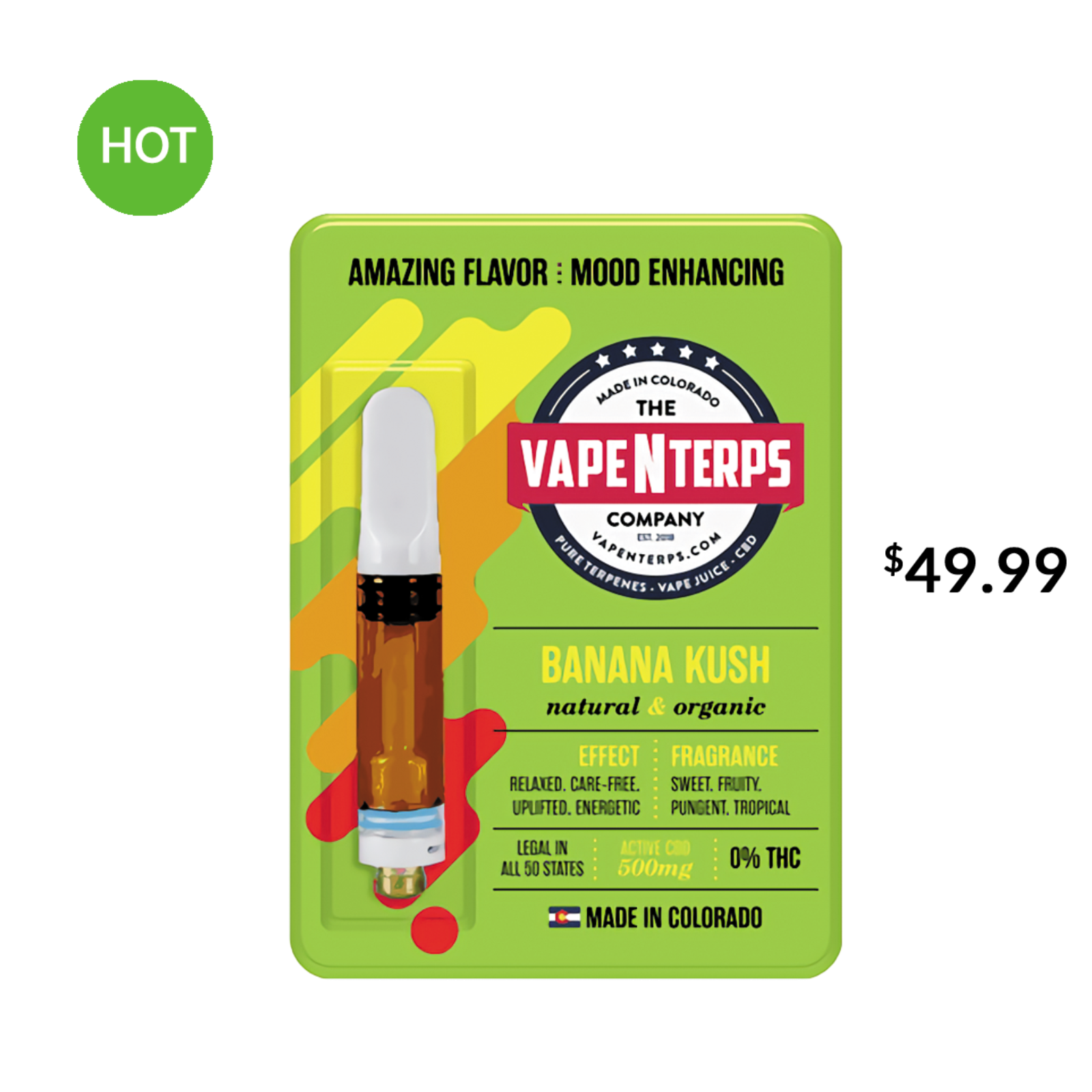 VapeNterps 500MG BANANA KUSH CBD VAPE CARTRIDGE Leafly