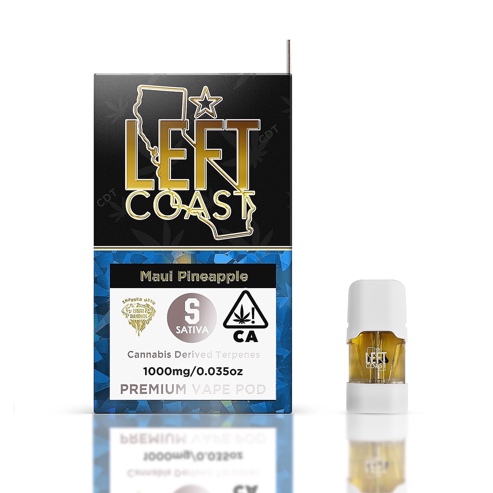 Left Coast Extracts Maui Pineapple CDT Premium 1G Pod Leafly