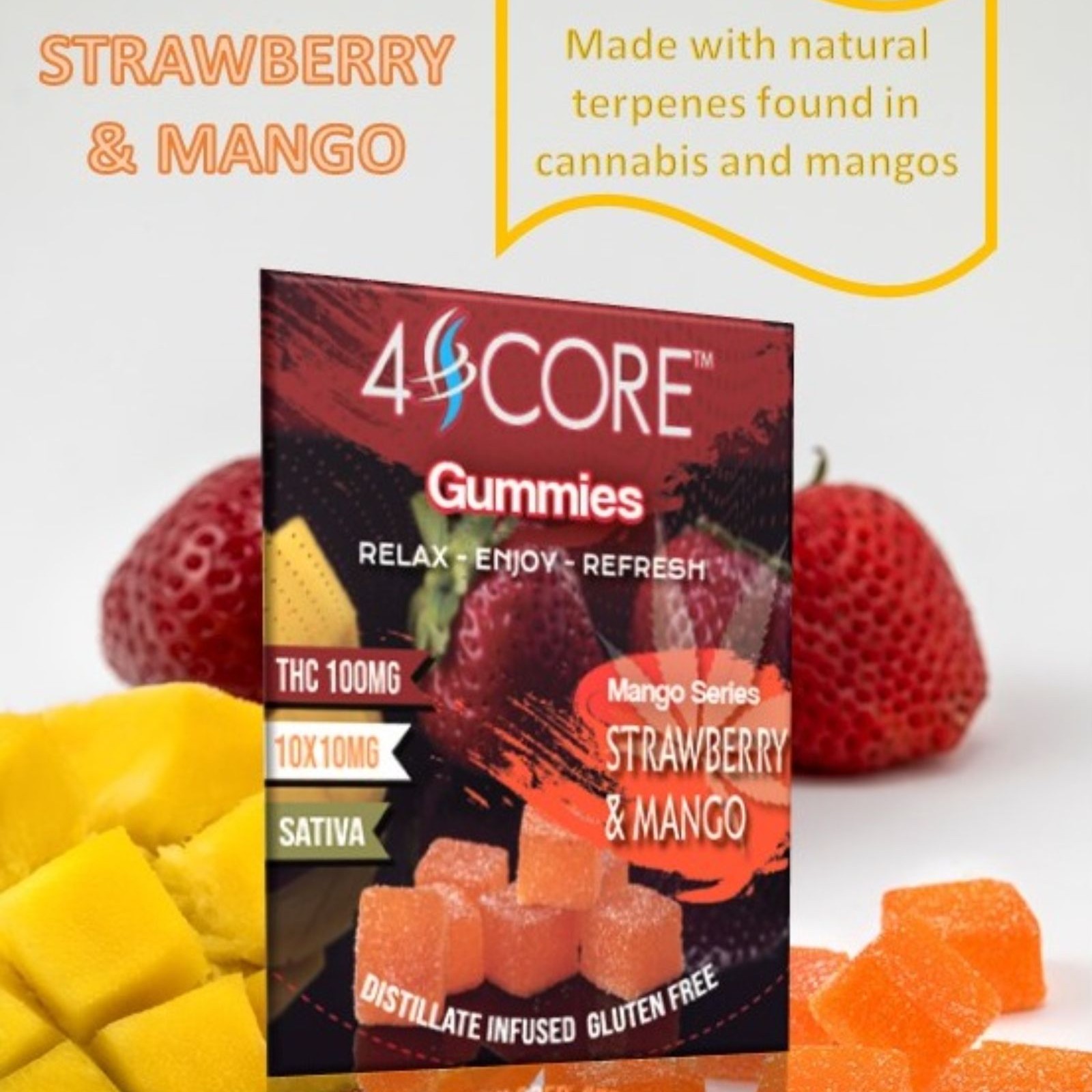 4SCORE Strawberry & Mango 100mg from 4SCORE Mango Series Leafly
