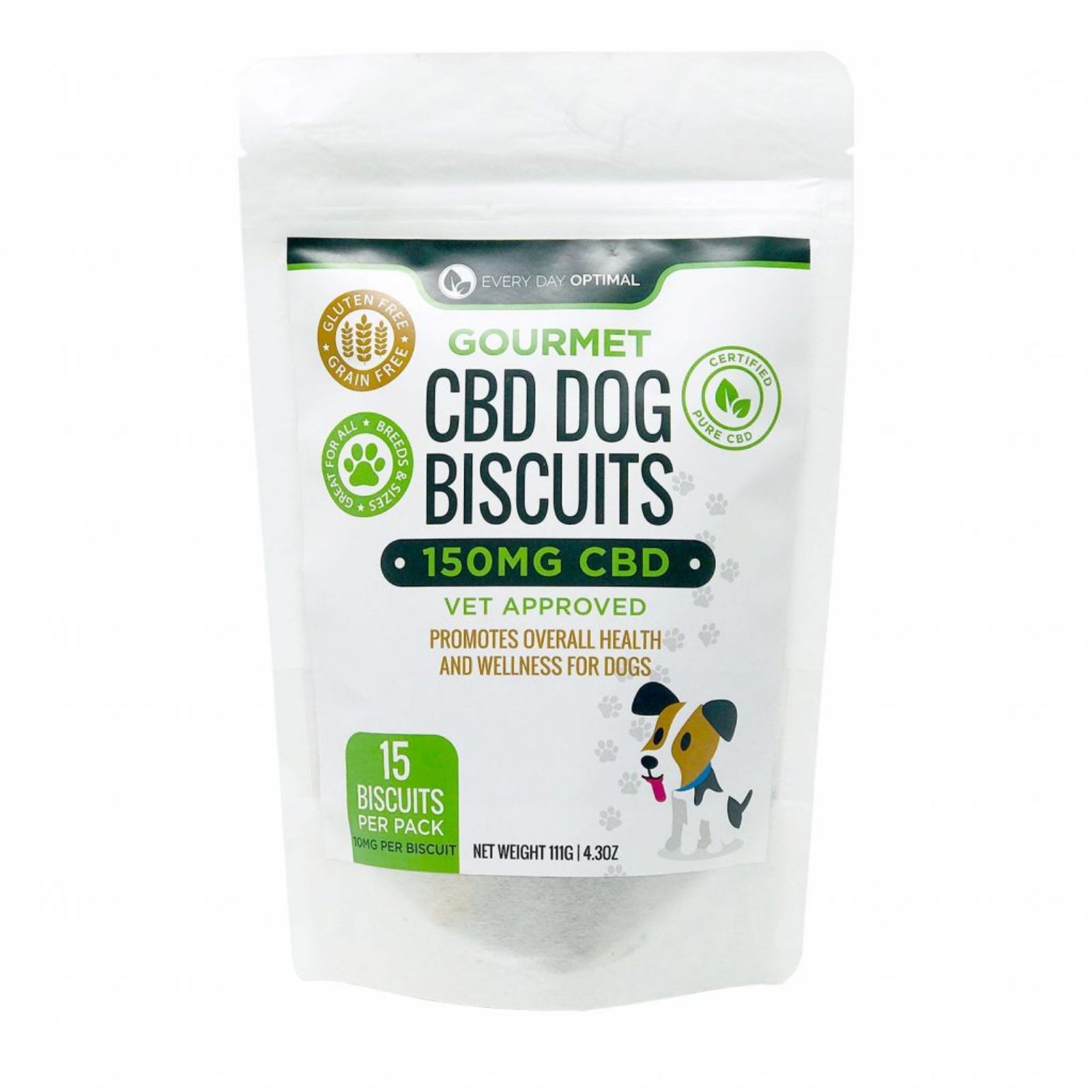 150mg Pure CBD Dog Treat Biscuits, 10mg THC Free CBD per