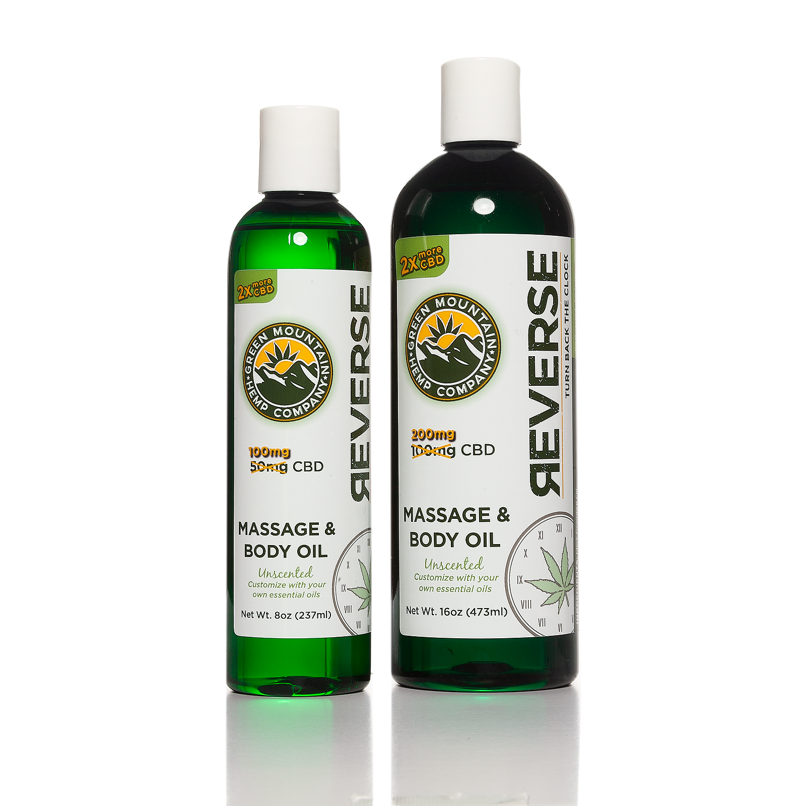 Green Mountain Hemp Company REVERSE CBD Massage Oil & Body Oil Leafly