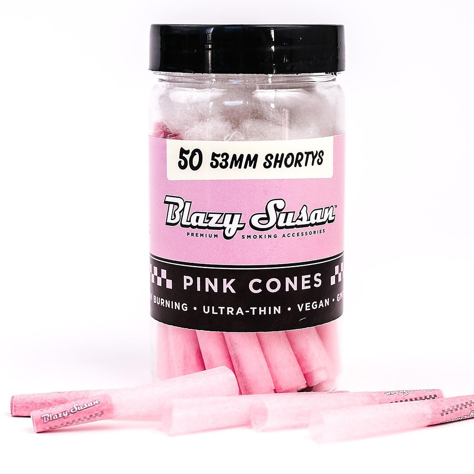 Blazy Susan: Shorty Pink Pre Rolled Cones – 50 Count