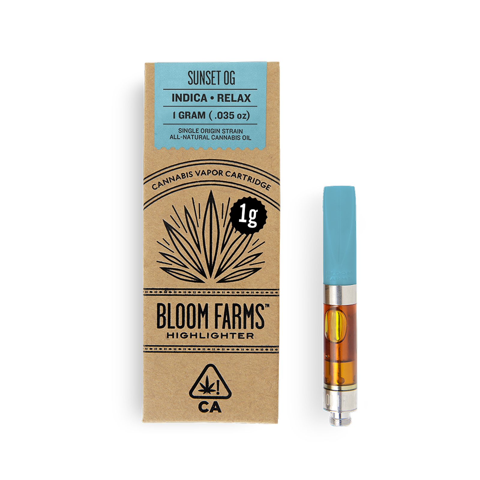 Bloom Farms Sunset OG (Indica) Single Origin Cured Resin 1 GRAM