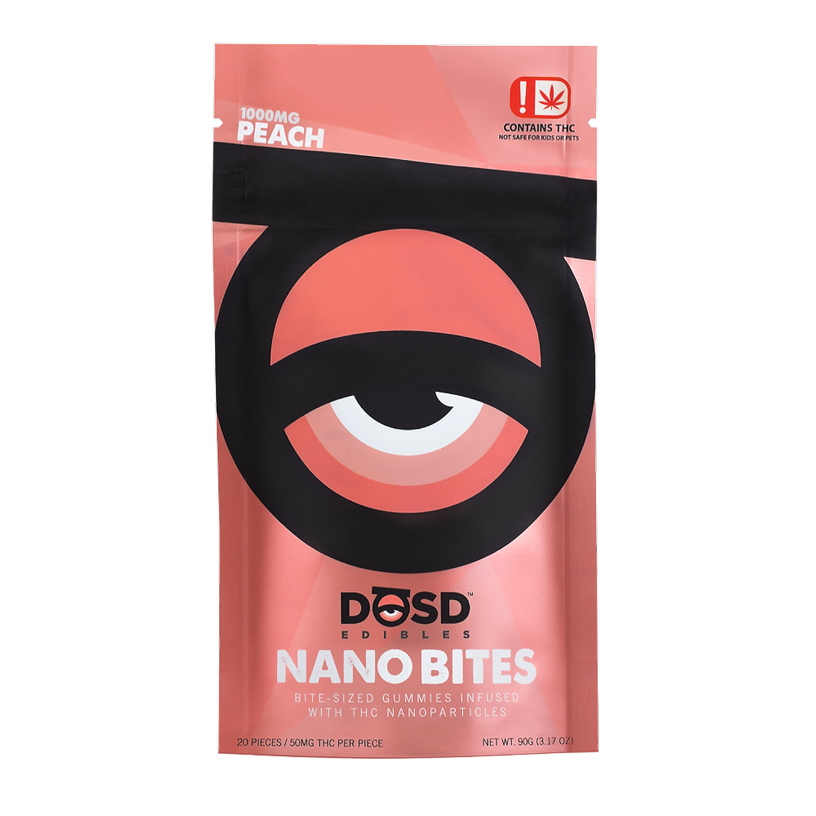 DOSD 1000MG NANO BITES - PEACH (HYBRID)