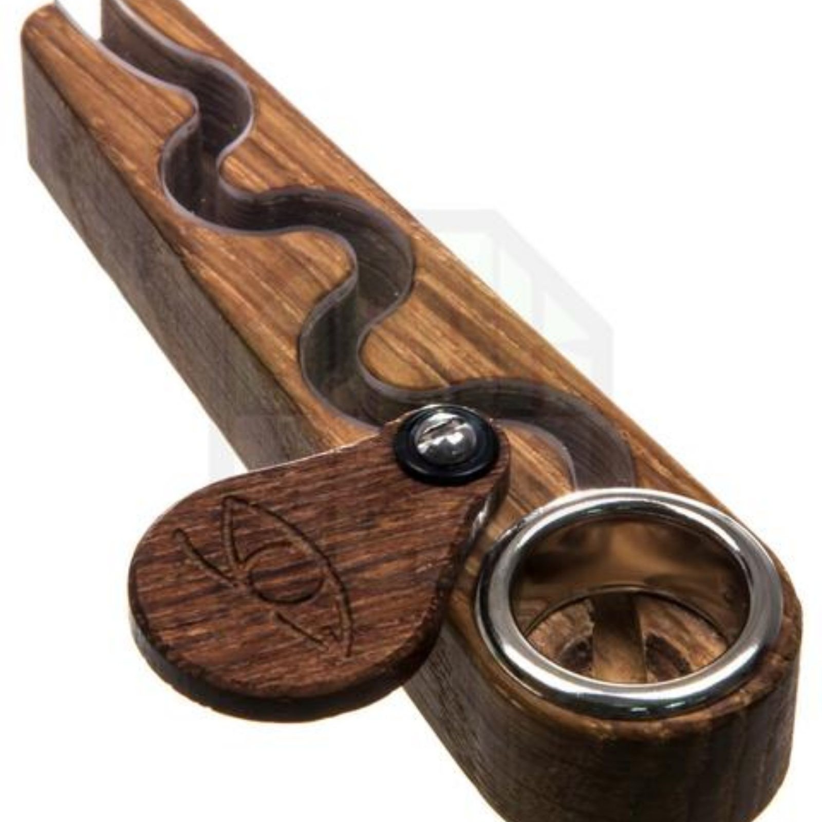 Stash Lab Technologies 3" Wooden Chilum 'The Oregon Trail' by Monkey