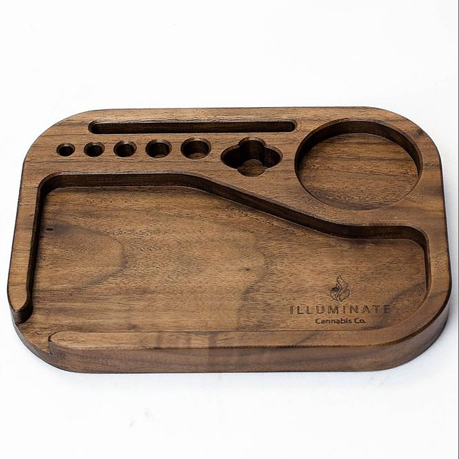 Illuminate Cannabis Co.: Rolling Tray MK2 (Genuine Walnut)