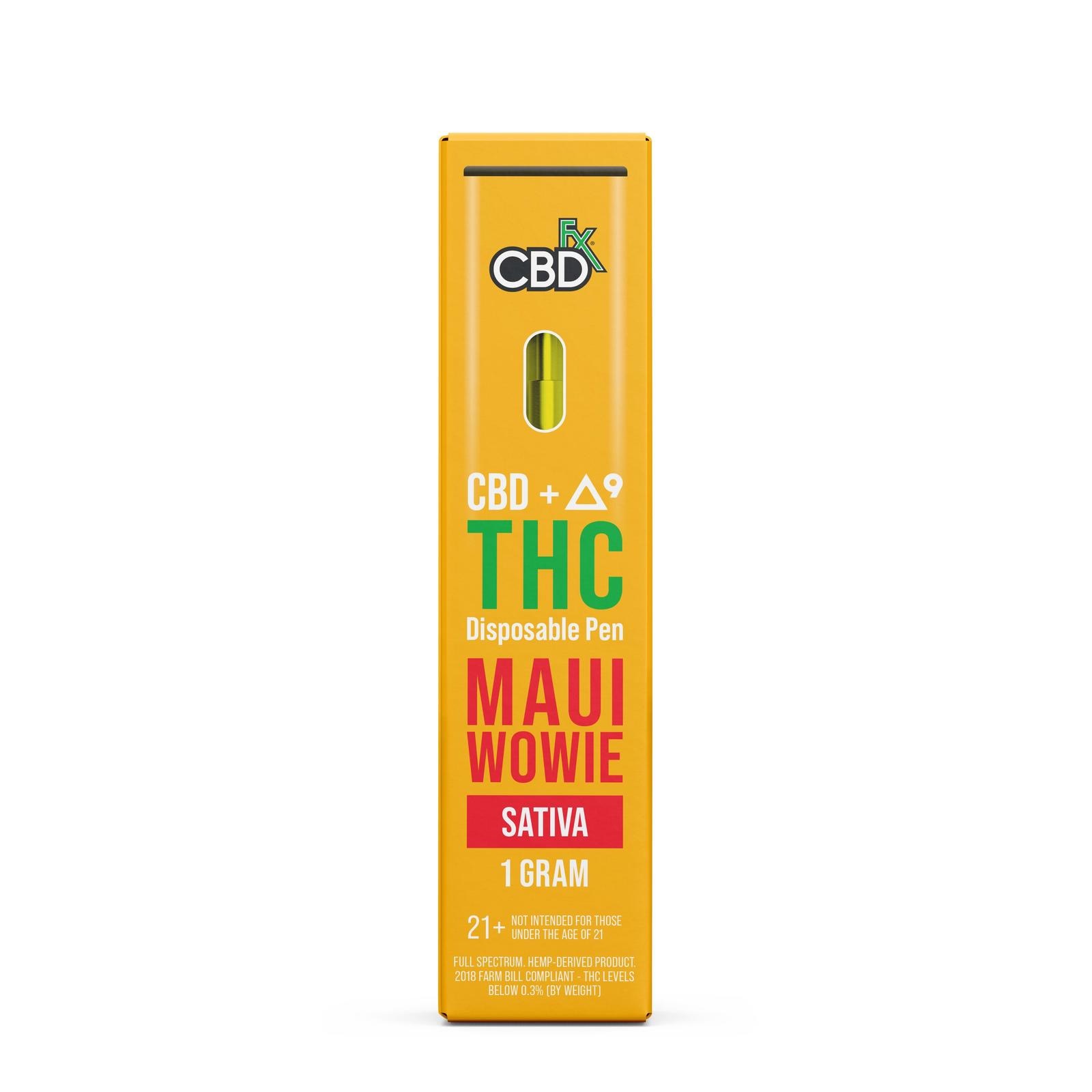 CBD + Delta-9 THC Vape Pen: Maui Wowie Sativa (250mg CBD & 2.5mg THC)