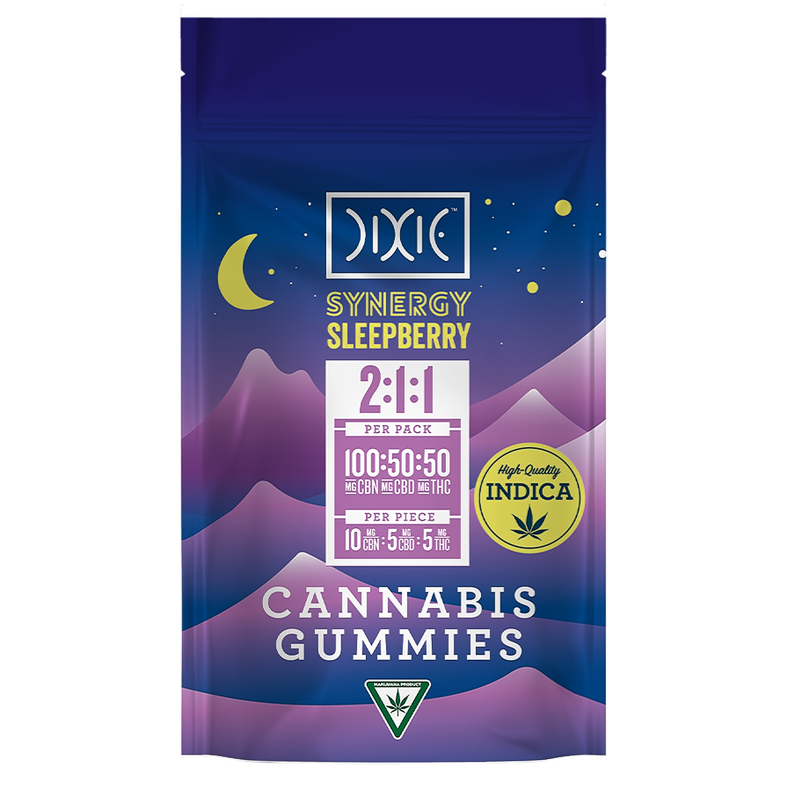 Dixie Brands SYNERGY Sleepberry 211 CBNCBDTHC Gummies Leafly