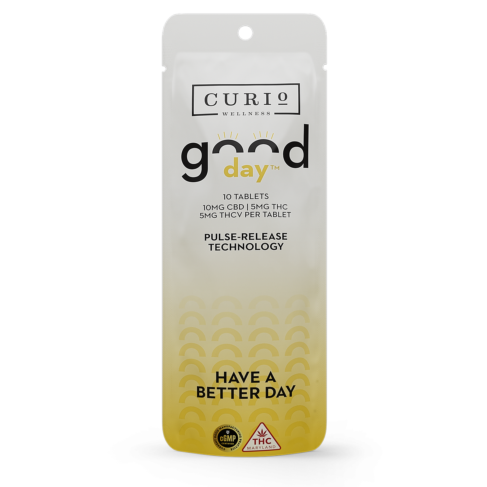 Curio Wellness Good Day Tablets [10mg CBD, 5mg THC, 5mg THCV] 10