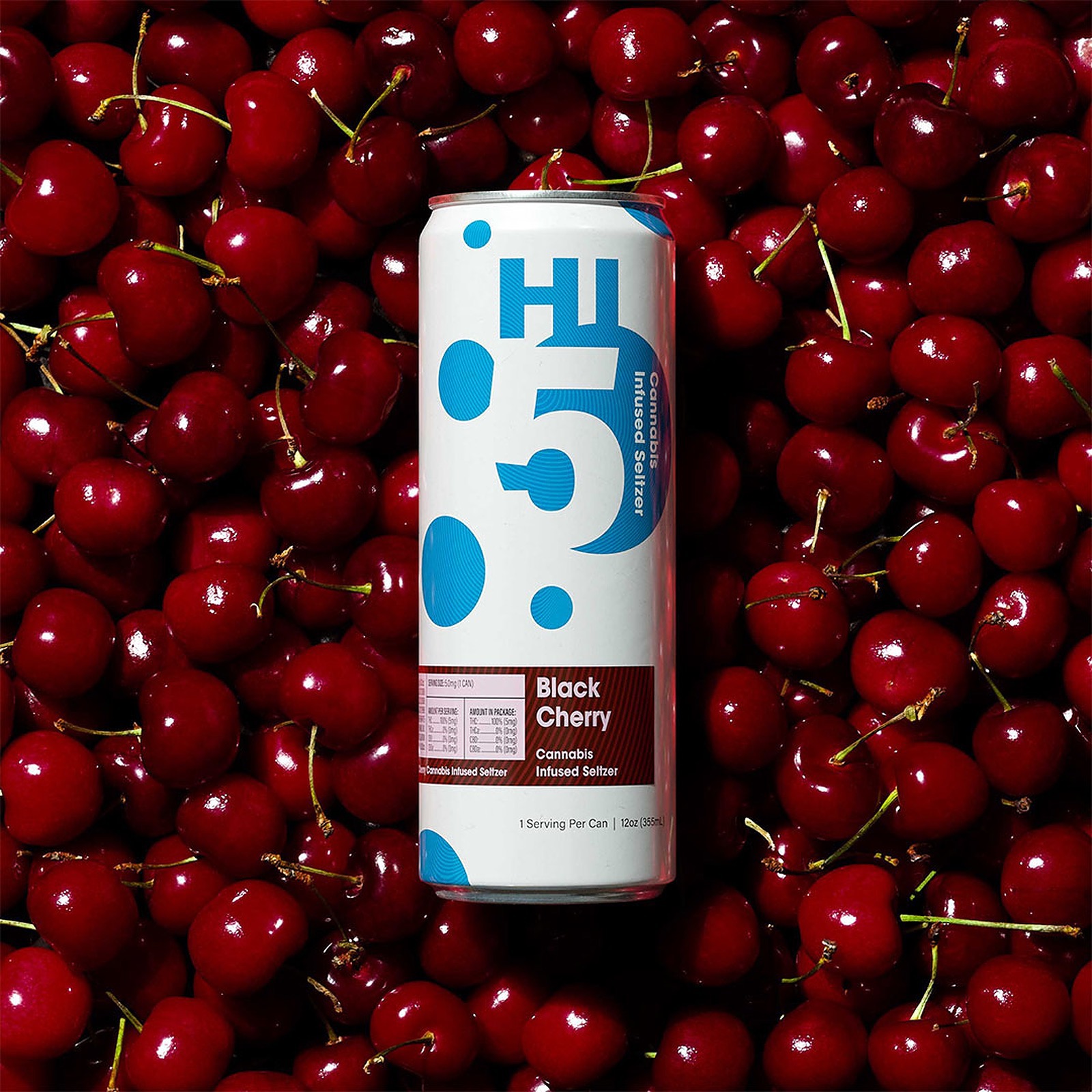 Hi5: Hi5 Cannabis Seltzer: Black Cherry 5mg | Leafly