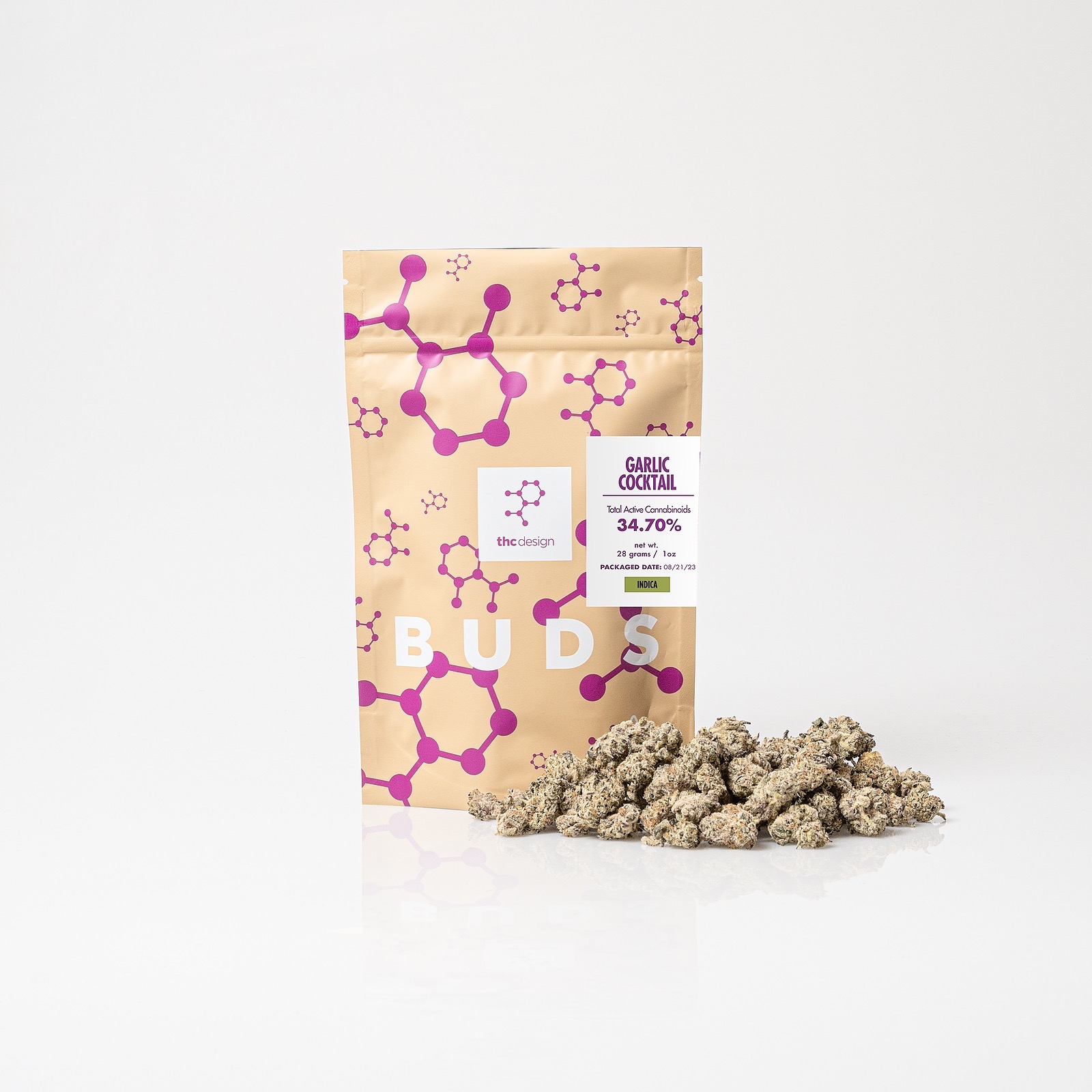 THC Design THC Design Buds Garlic Cocktail 28g Pouch Leafly