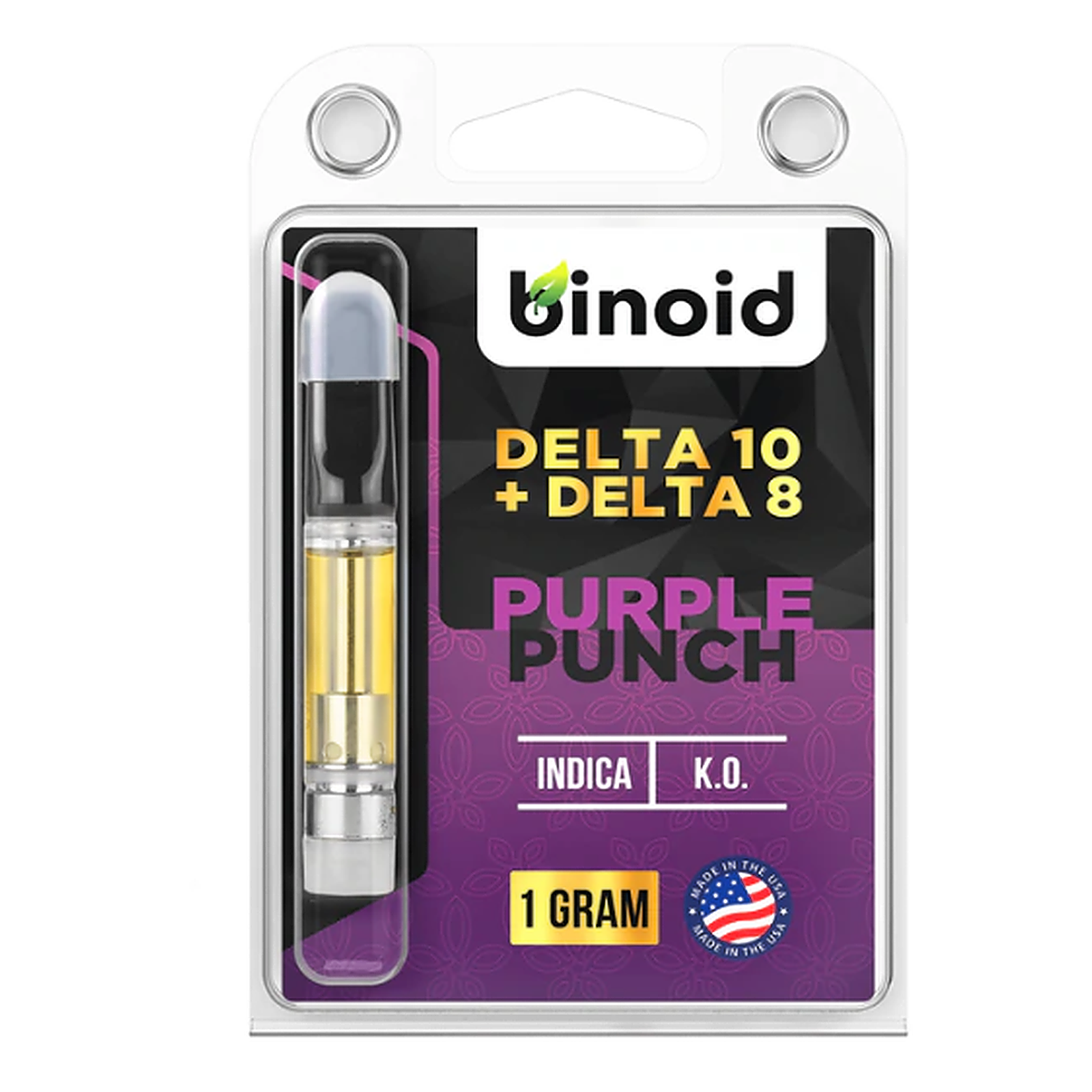 Binoid: Delta 10 THC Vape Cartridge - Purple Punch | Leafly