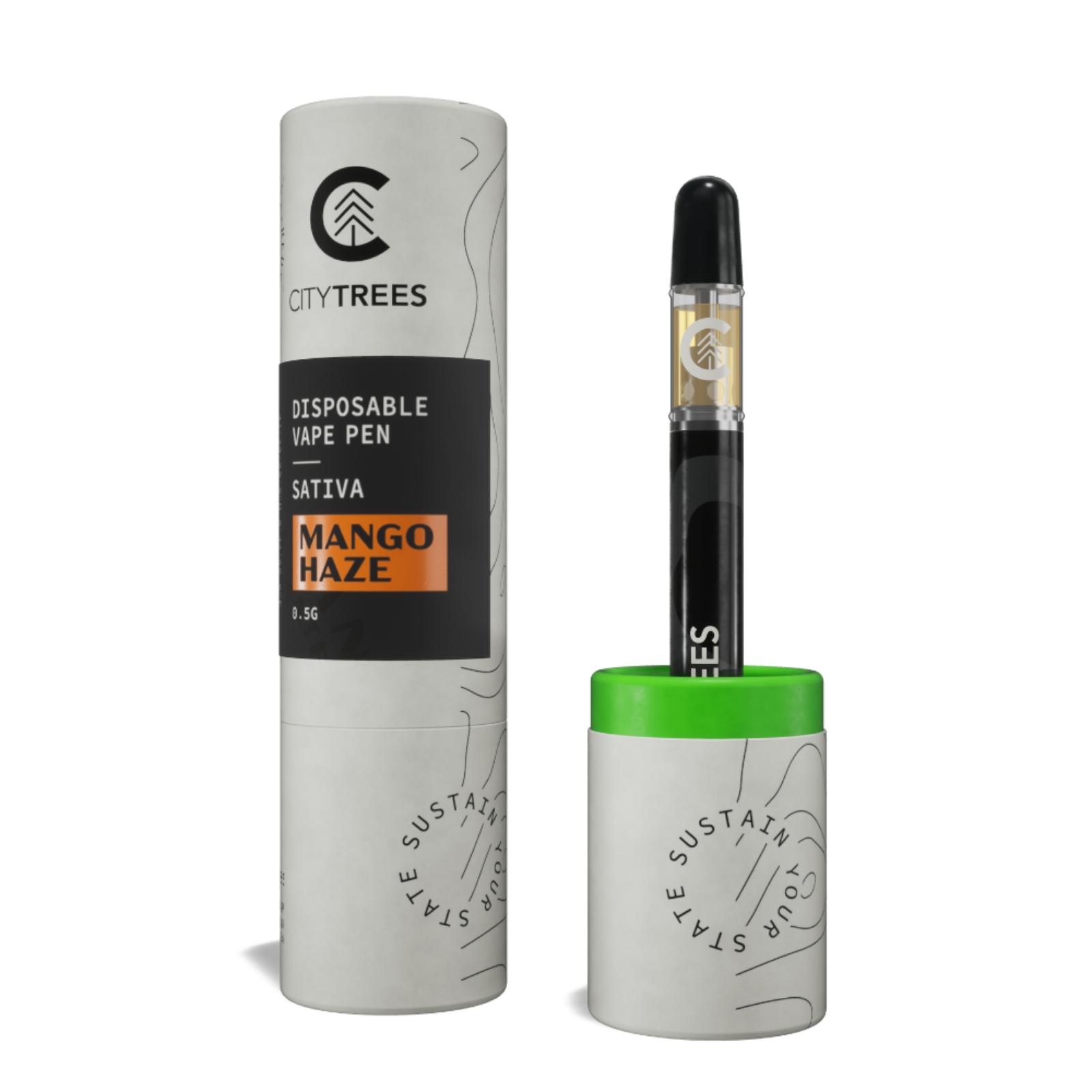 City Trees: City Trees 500mg Mango Haze Disposable Vape Pen