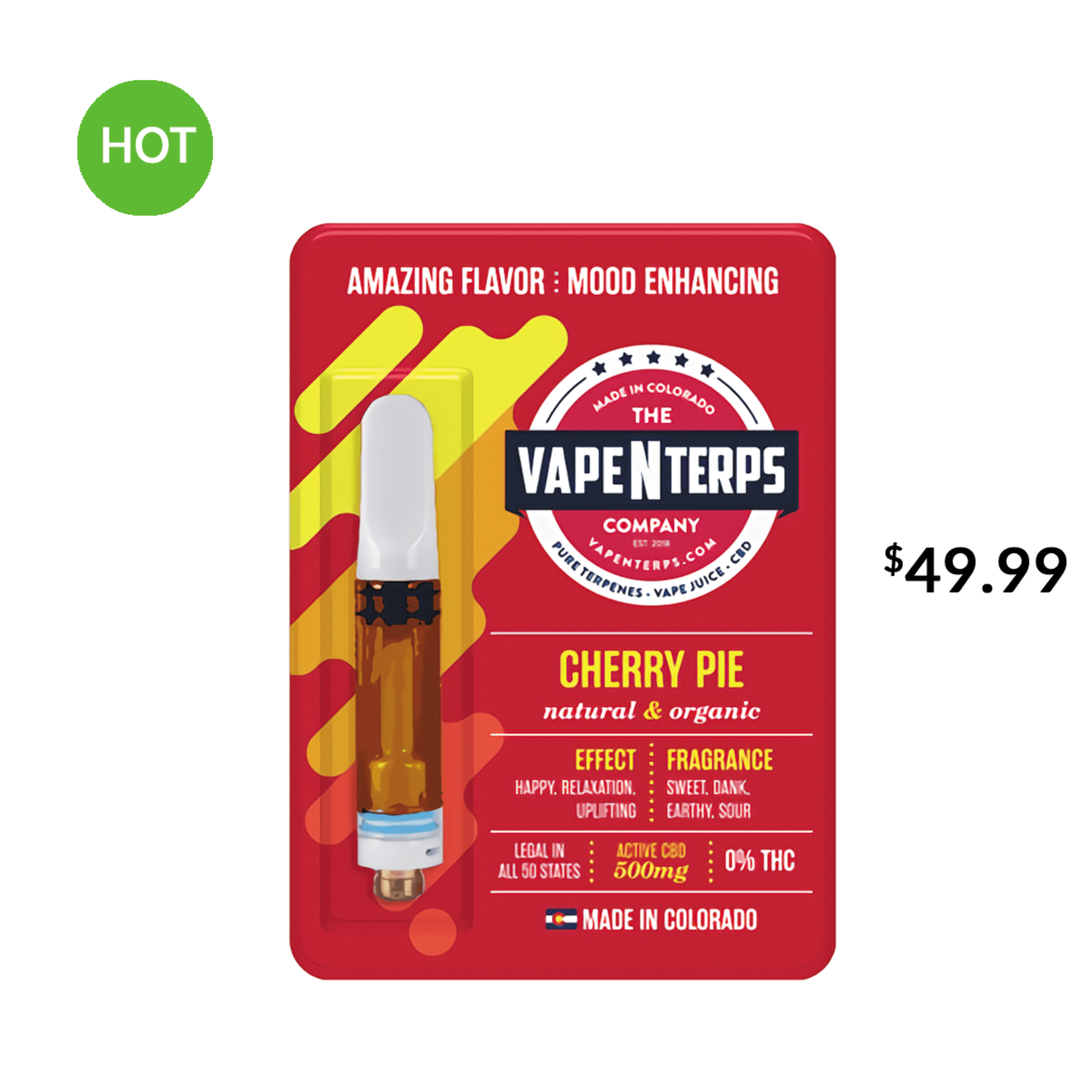 VapeNterps 500MG CHERRY PIE CBD VAPE CARTRIDGE Leafly