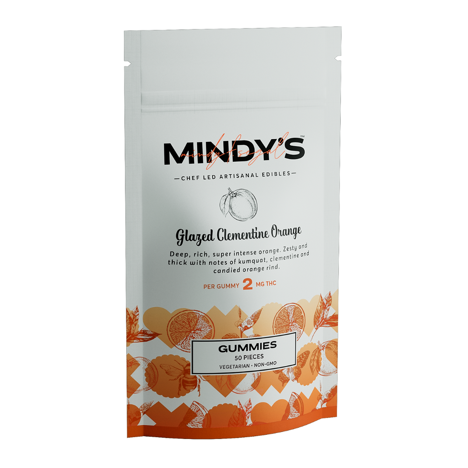 Mindy's Edibles Glazed Clementine Orange Gummies 100mg 50pack Leafly