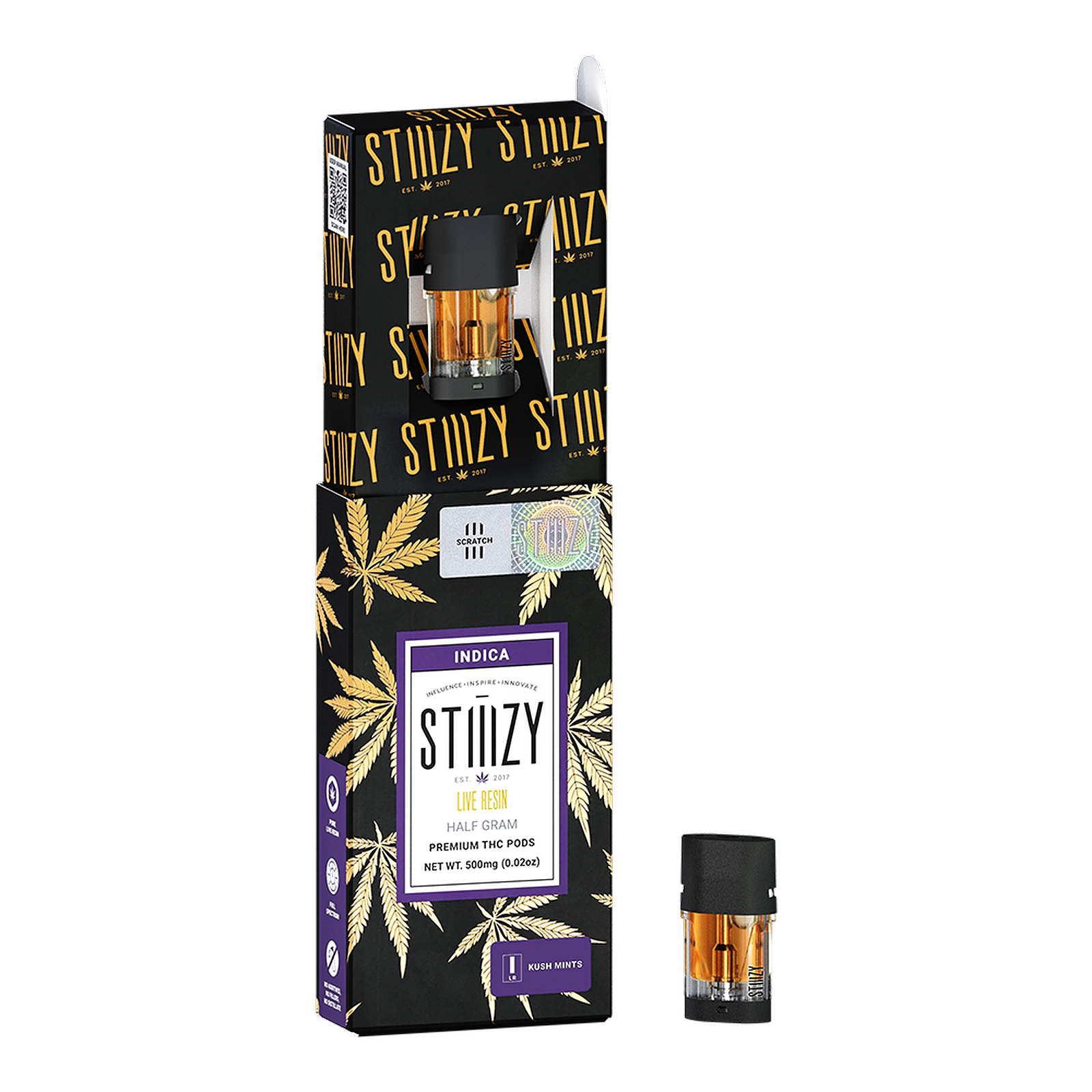 STIIIZY KUSH MINTS LIVE RESIN POD .5G Leafly