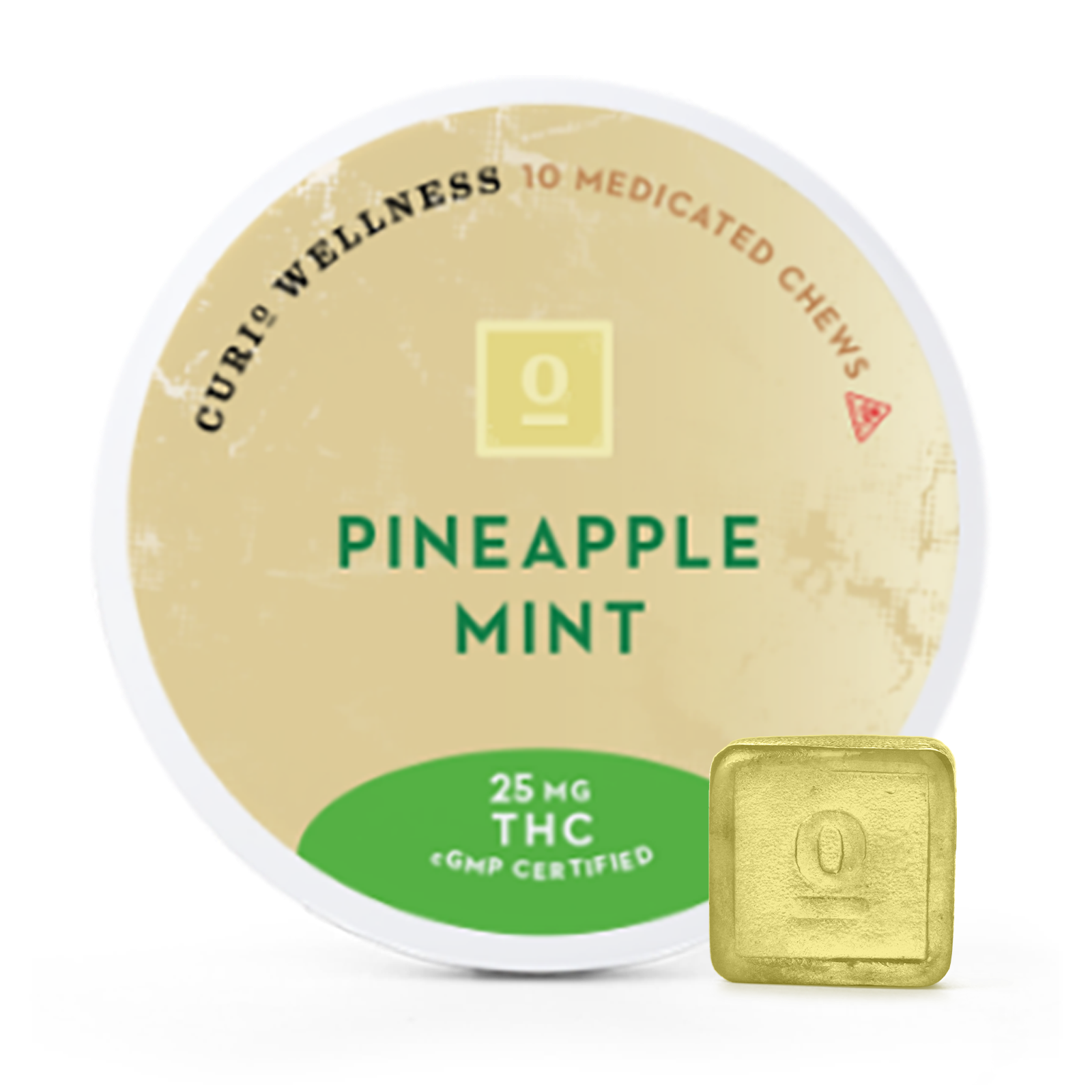 Curio Wellness Pineapple Mint Chews25mg Leafly