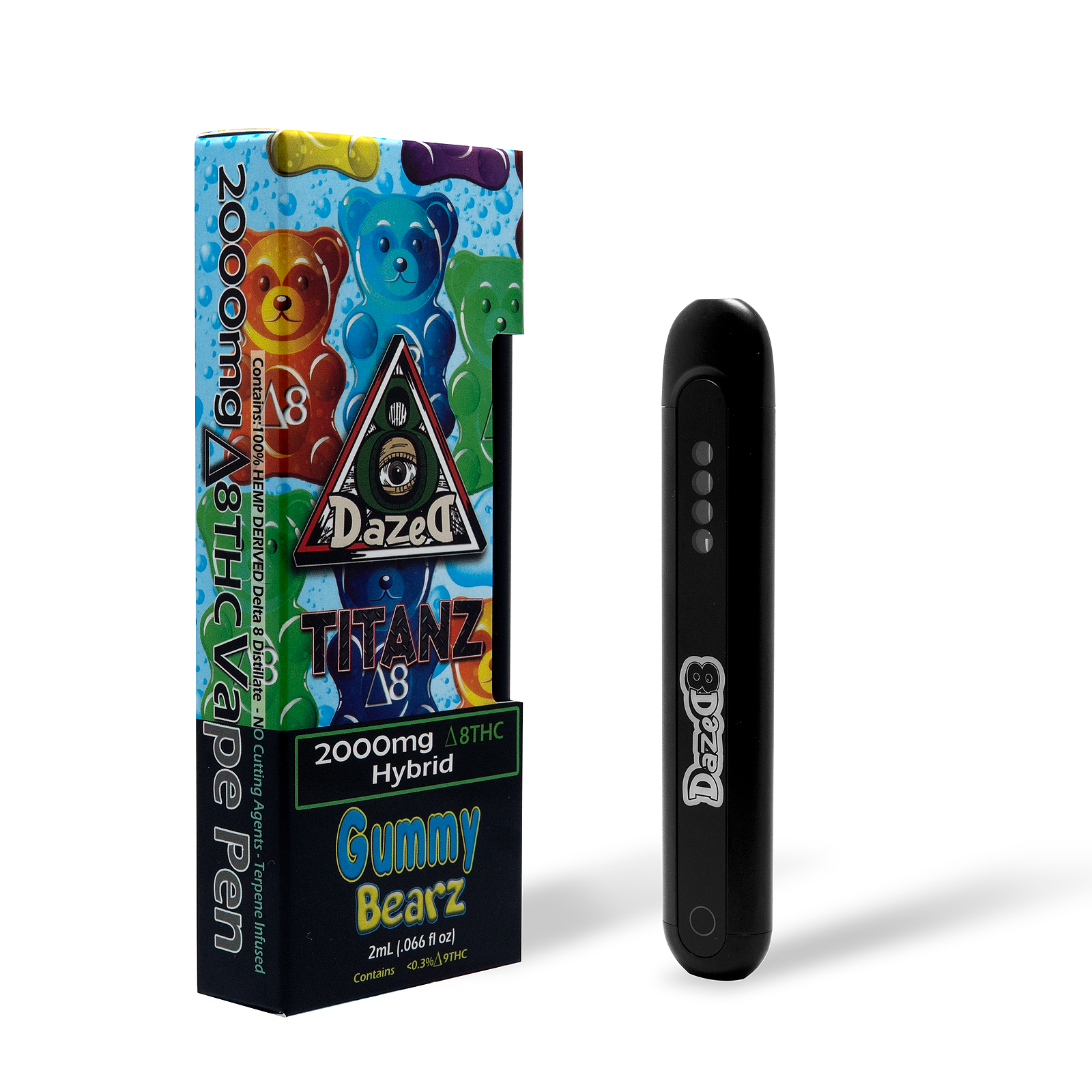 DazeD8: Gummy Bearz Delta 8 THC Disposable Vape — 2 Grams | Leafly