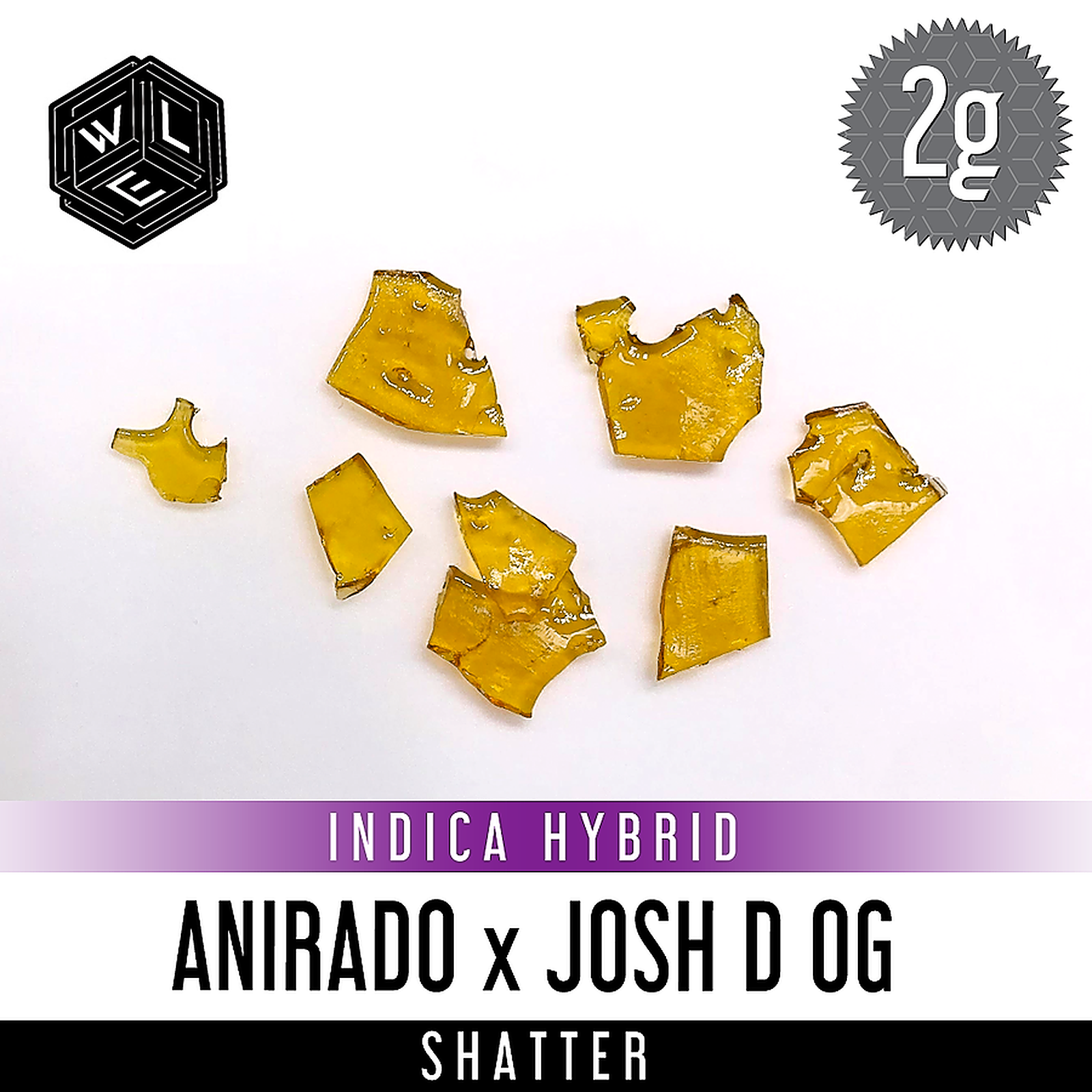 White Label Extracts: Anirado x Josh D OG Shatter 2 Gram | Leafly