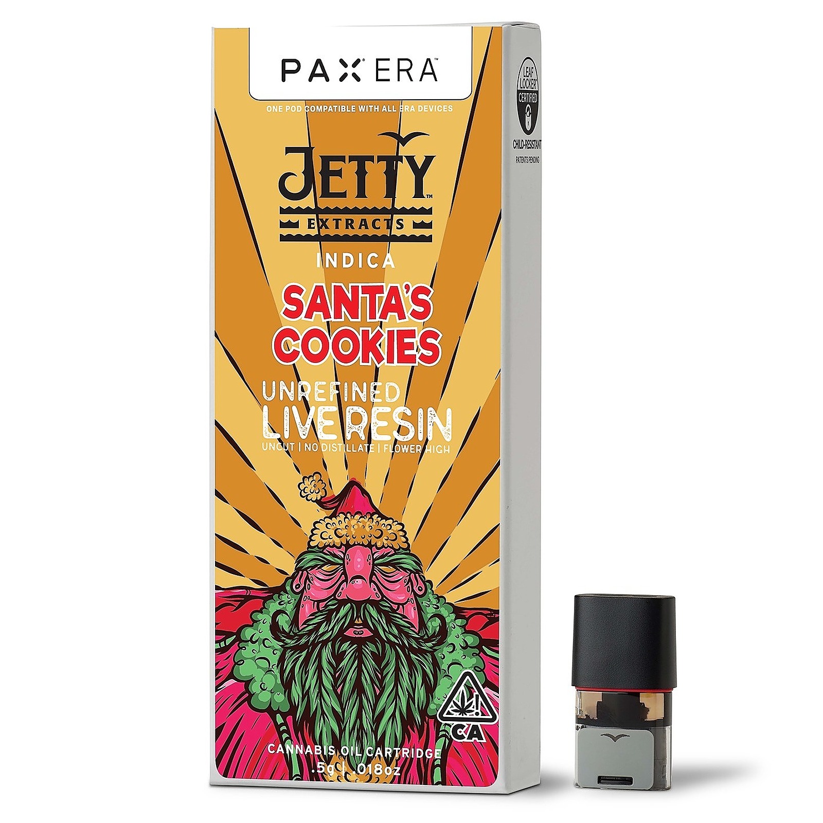 Jetty Extracts Santa's Cookies UNREFINED Live Resin PAX Era Pod .5g