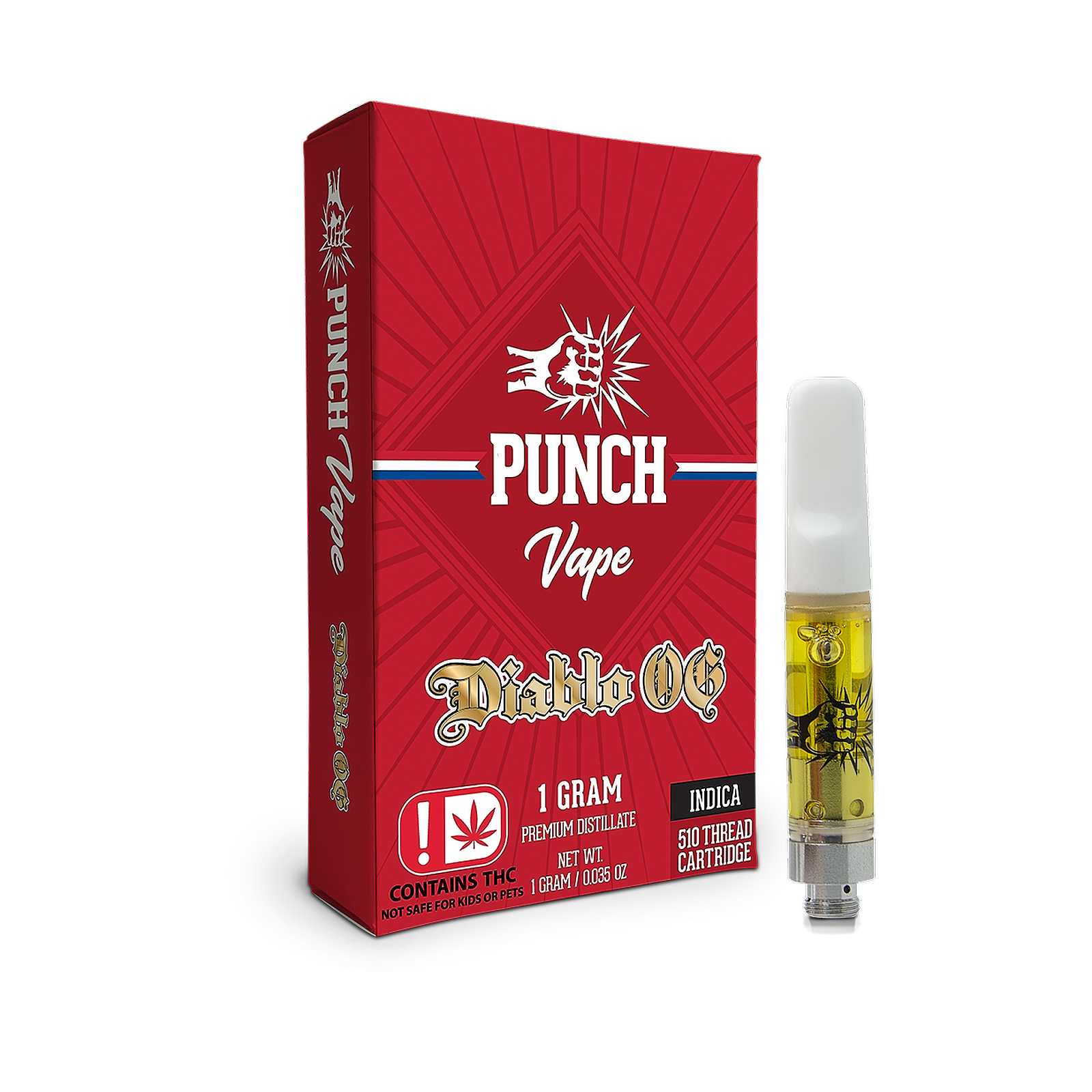 Punch Diablo OG 510 Distillate Cart (1g) Indica Leafly