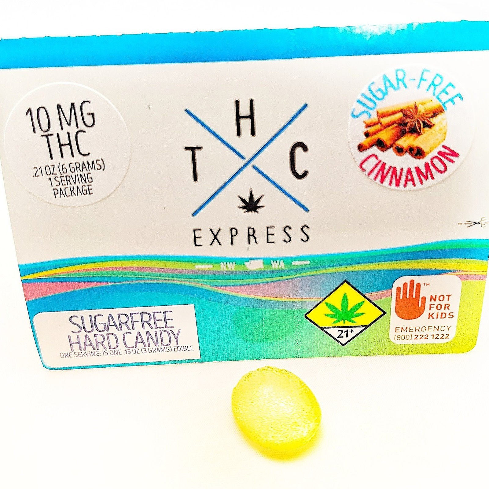 THC Express Cinnamon SugarFree Hard Candies 10mg Single Leafly