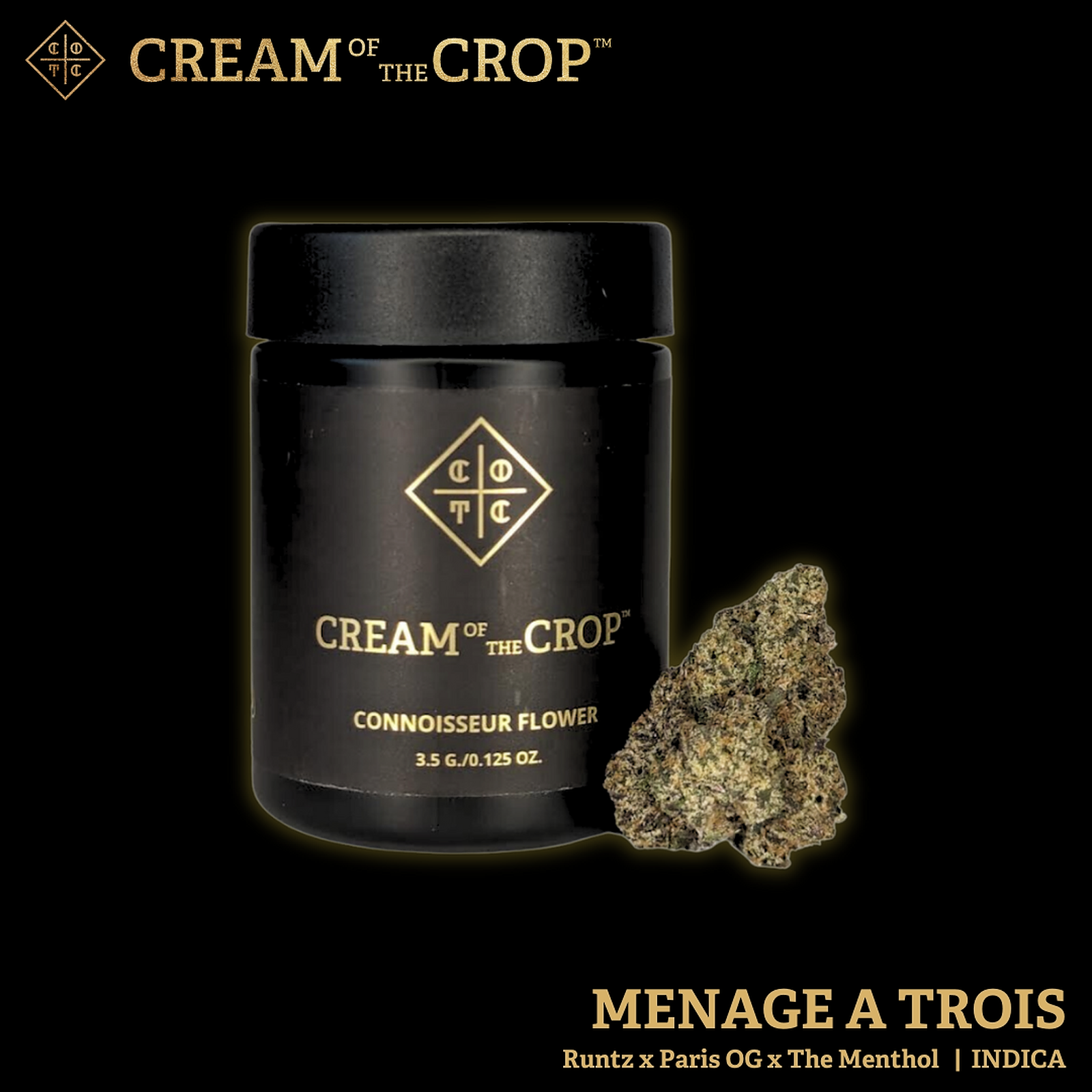 Cream of the Crop Gardens: Menage a Trois | 3.5g | Leafly