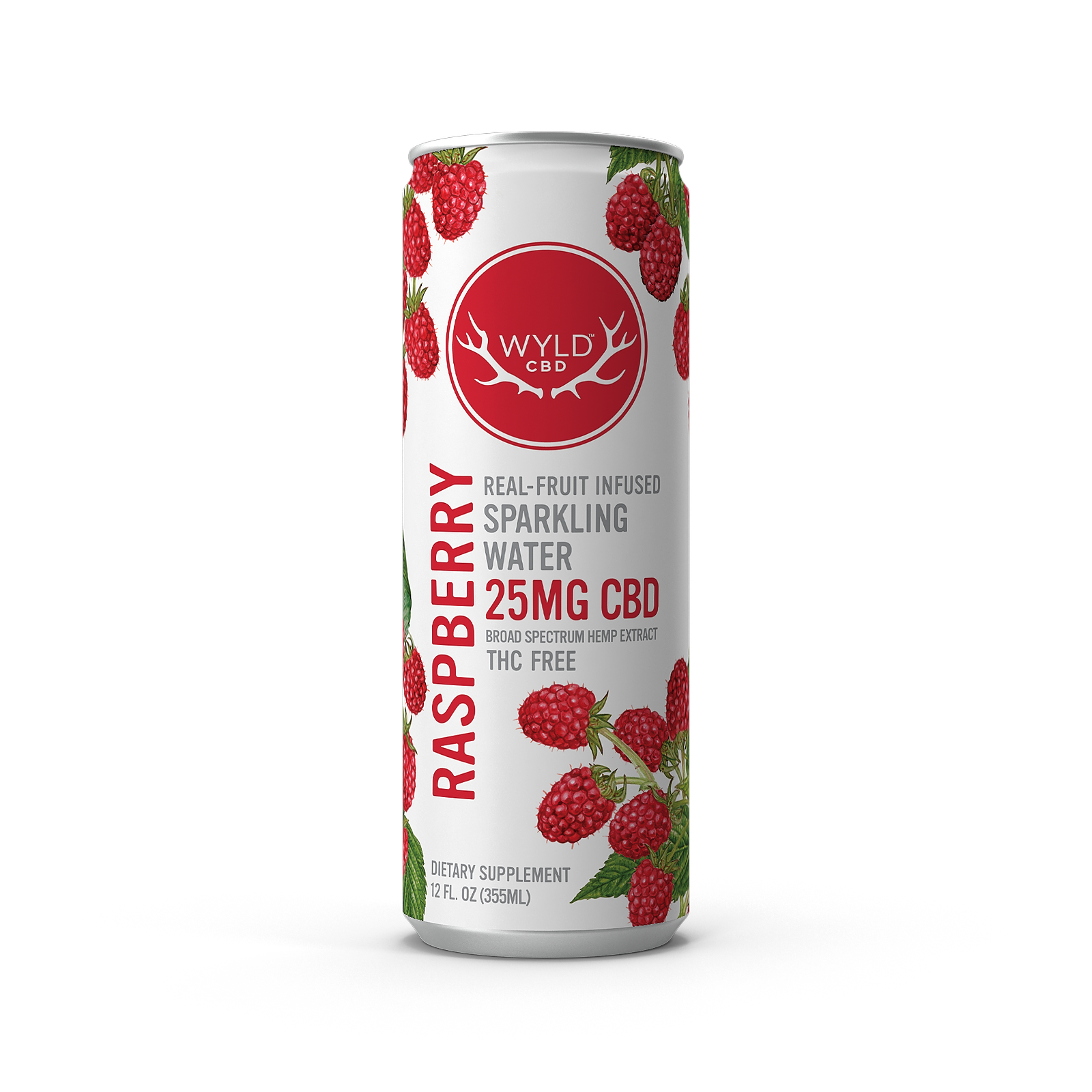 Wyld CBD: Raspberry CBD Sparkling Water | 25mg | Leafly