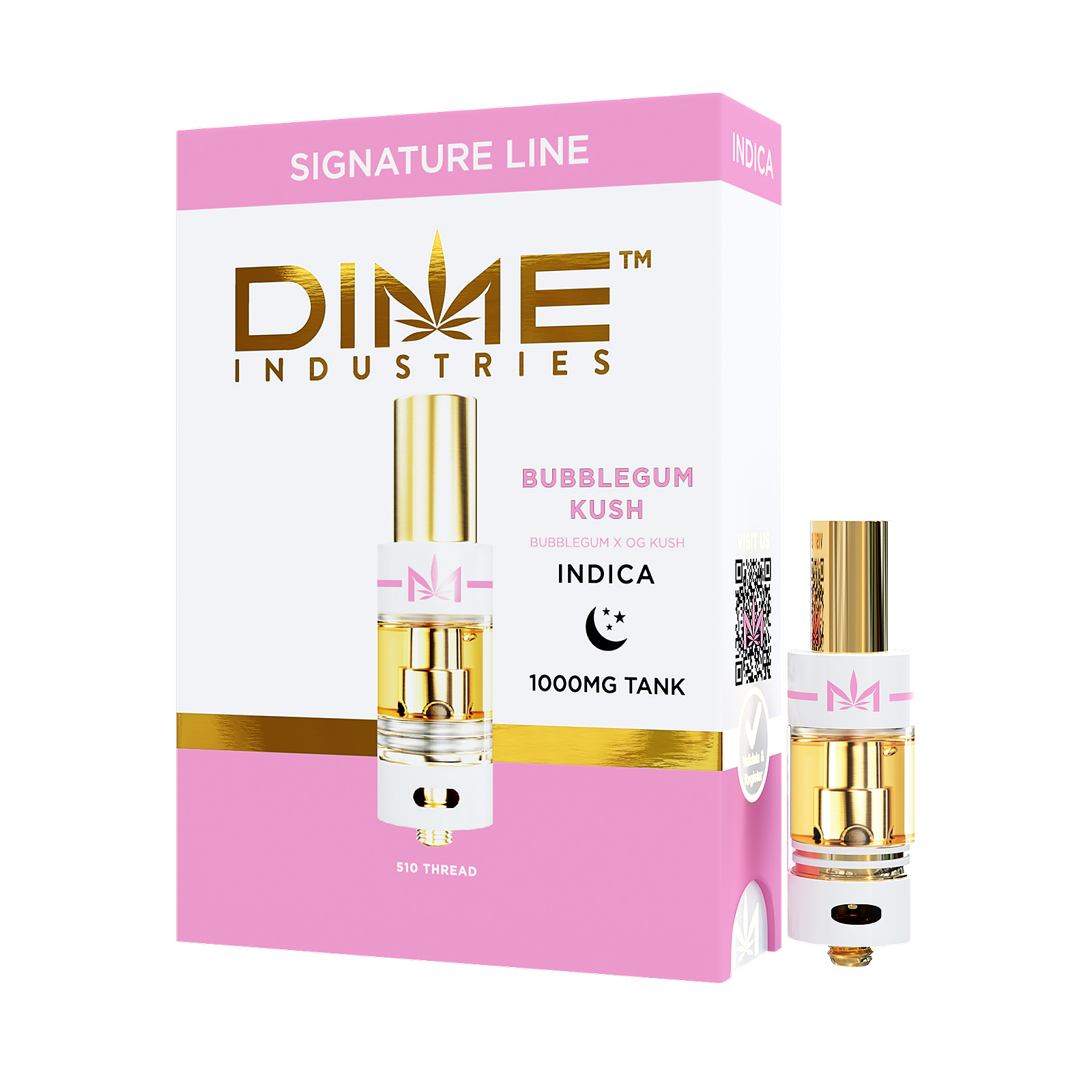 Dime Industries Bubblegum Kush Cartridge 1g Leafly