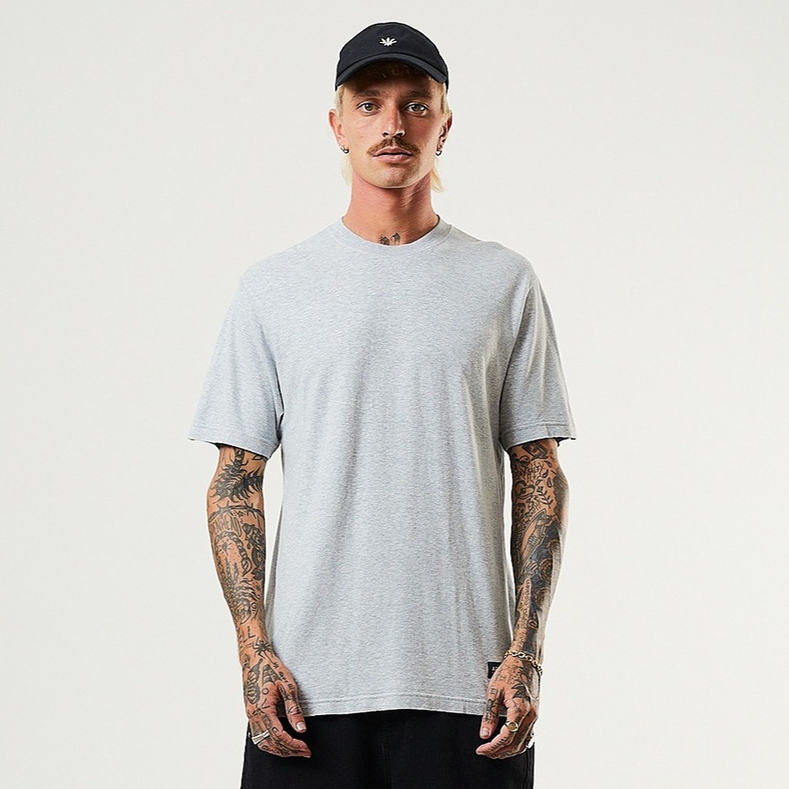 AFENDS Mens Classic - Retro Tee - Oil Green