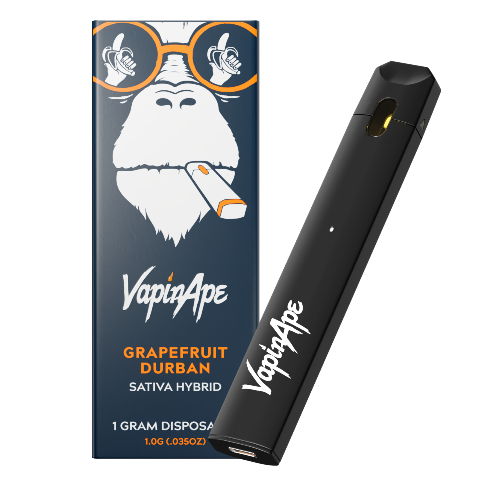 Vapin Ape Grapefruit Durban Full Gram, Full Spectrum Disposable Leafly