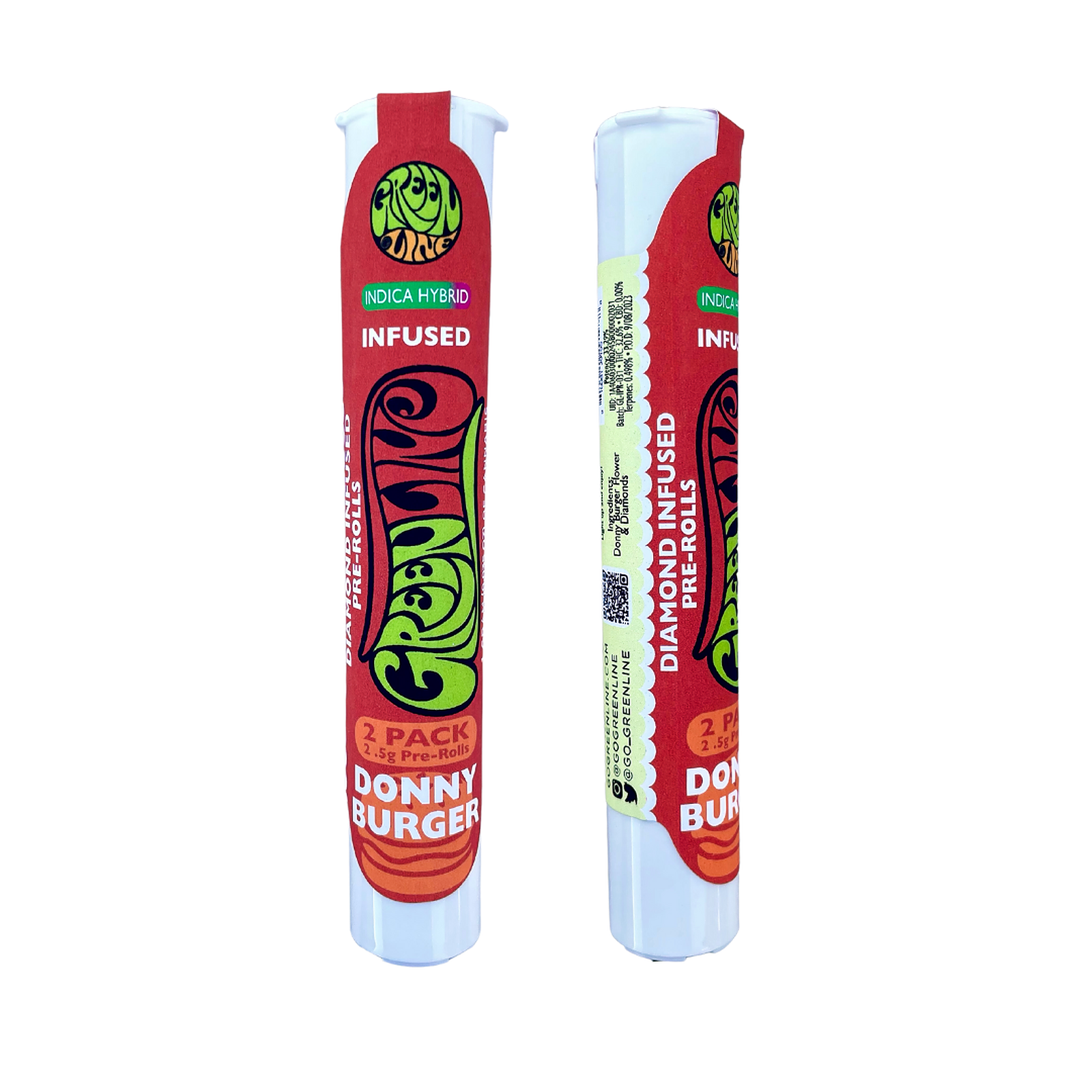 Greenline: Donny Burger Diamond Infused Pre-Roll 1G (2 Pack of .5g Js ...