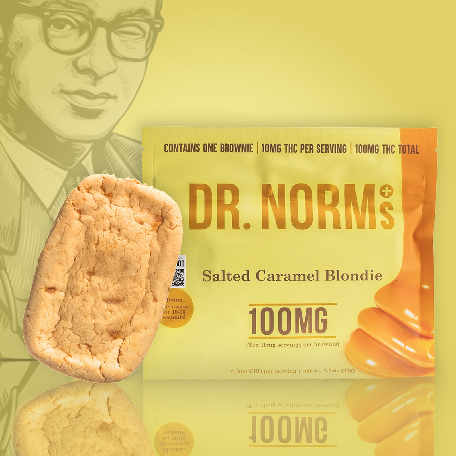 DR. NORM'S: Salted Caramel Blondie Brownie