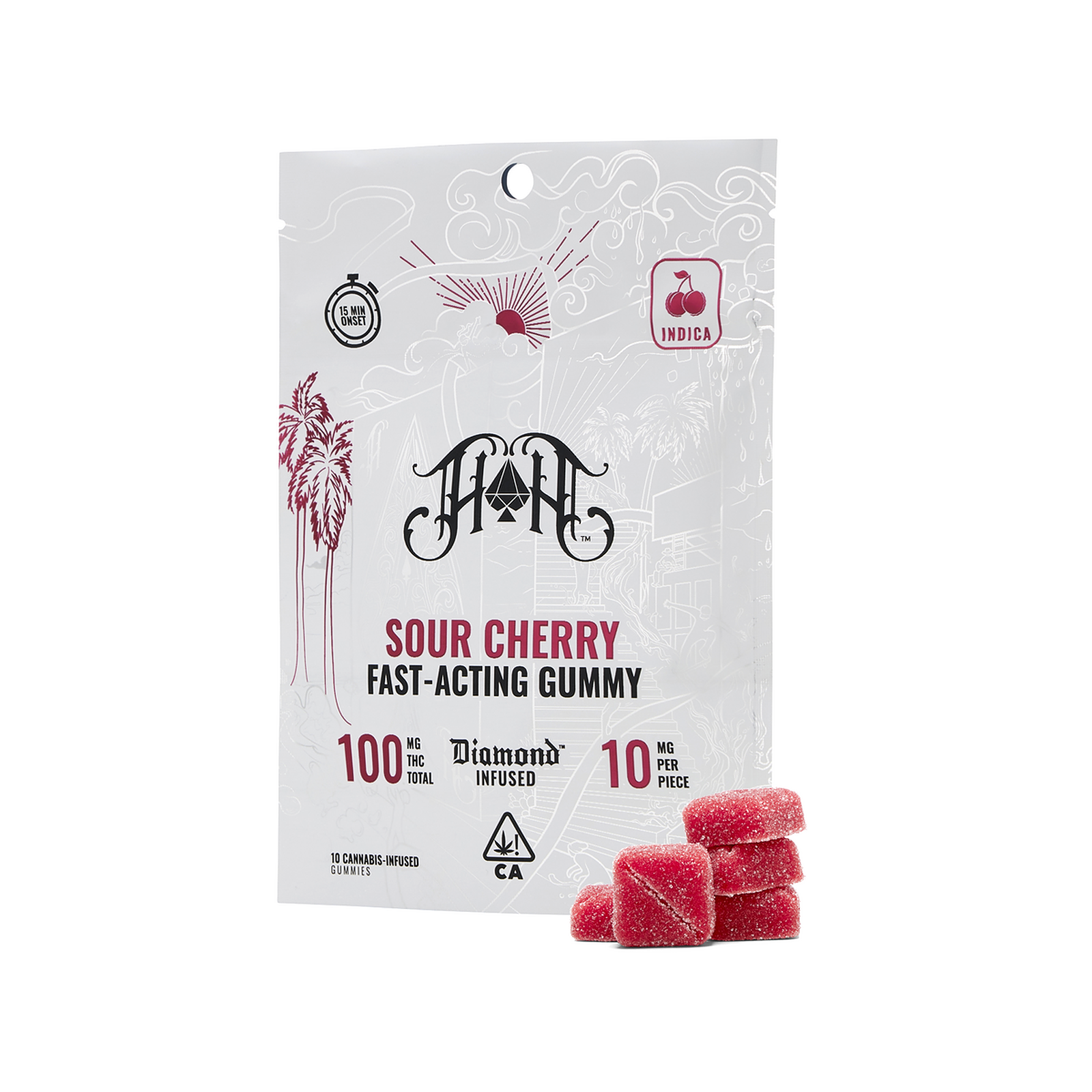 Heavy Hitters: Sour Cherry | Indica - Fast-Acting Gummies - 100mg