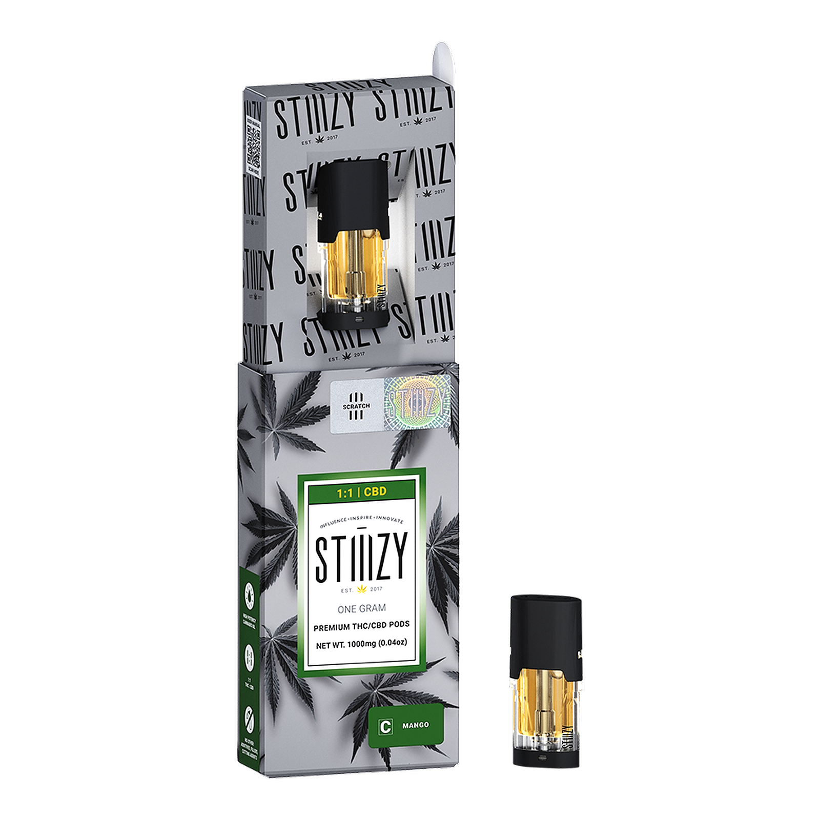 STIIIZY: MANGO - 1:1 (CBD/THC) PREMIUM POD 1G | Leafly