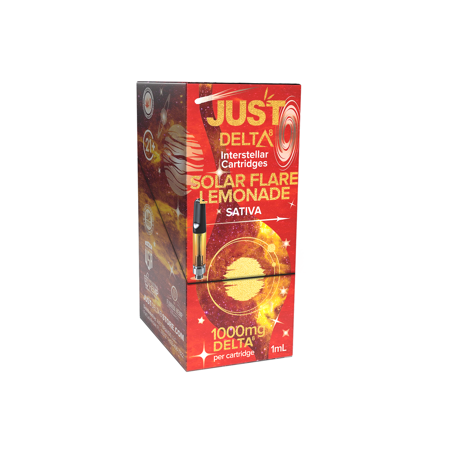 JustCBD: Delta 8 Cartridge Solar Flare Lemonade 1000mg | Leafly