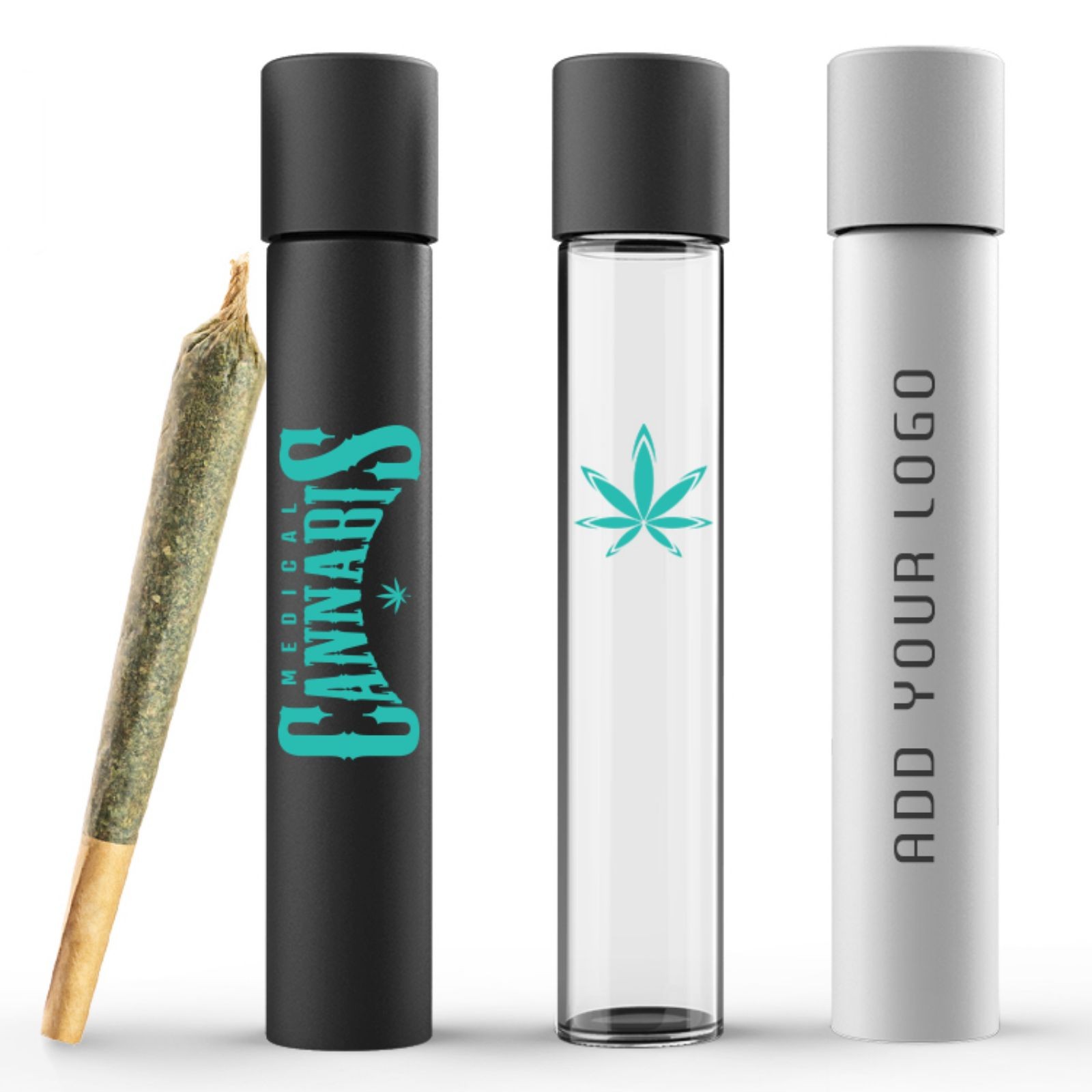 Glass Pre Roll Joint Tube with Direct Print - Cannabis Promotions