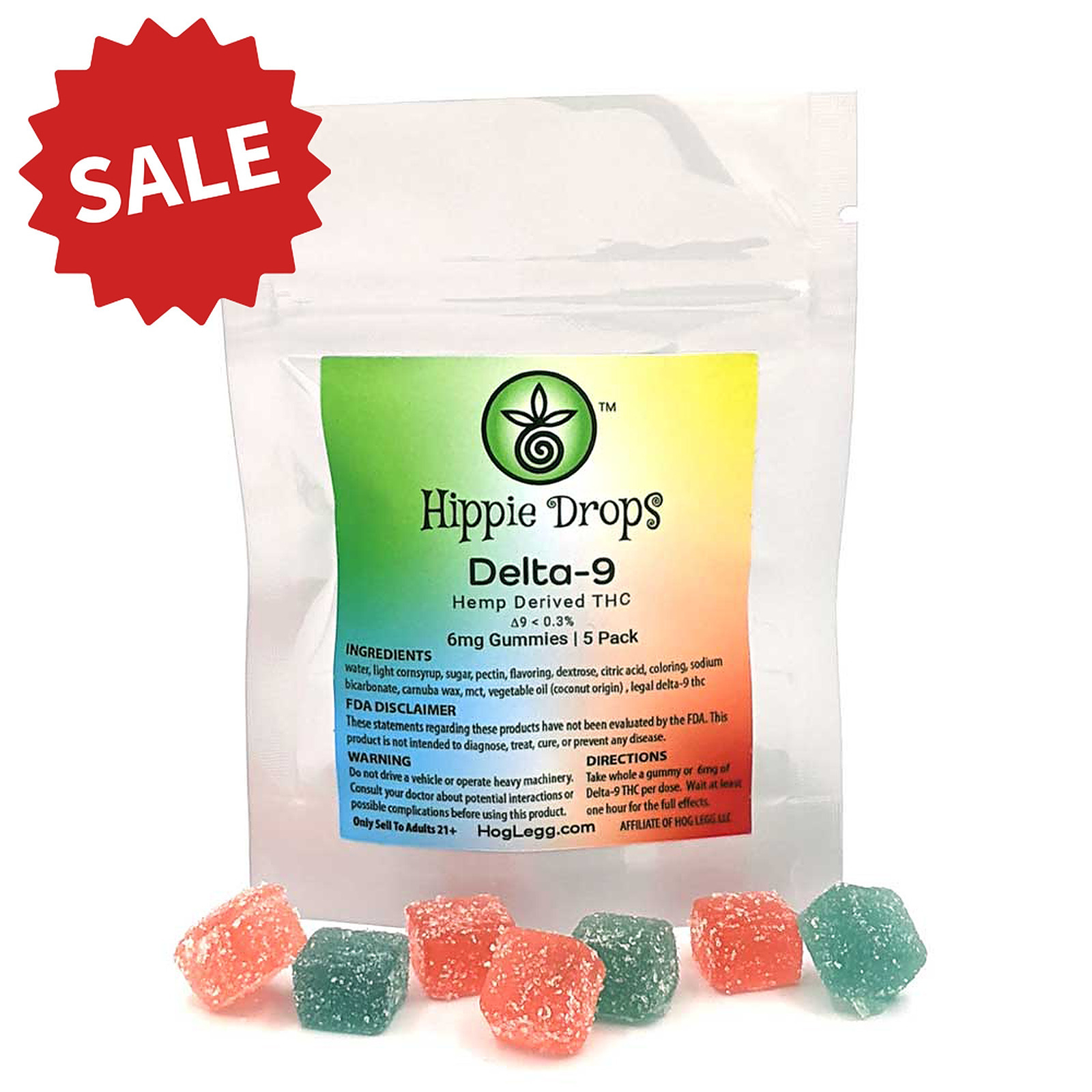 Legal Delta 9 THC Gummies - Hippie Drops