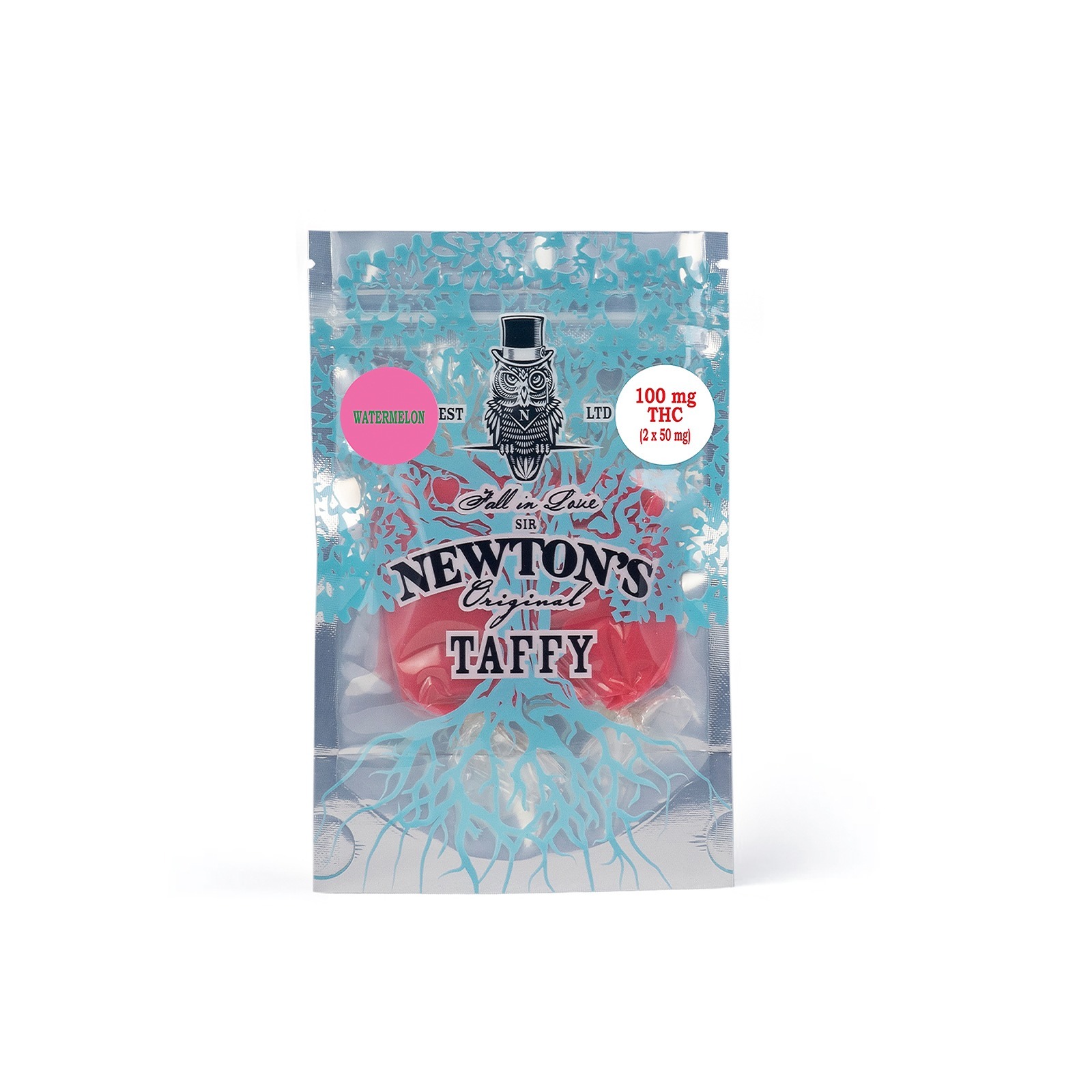 Sir Newton’s Original Sir Newton's Taffy Watermelon 100mg Leafly