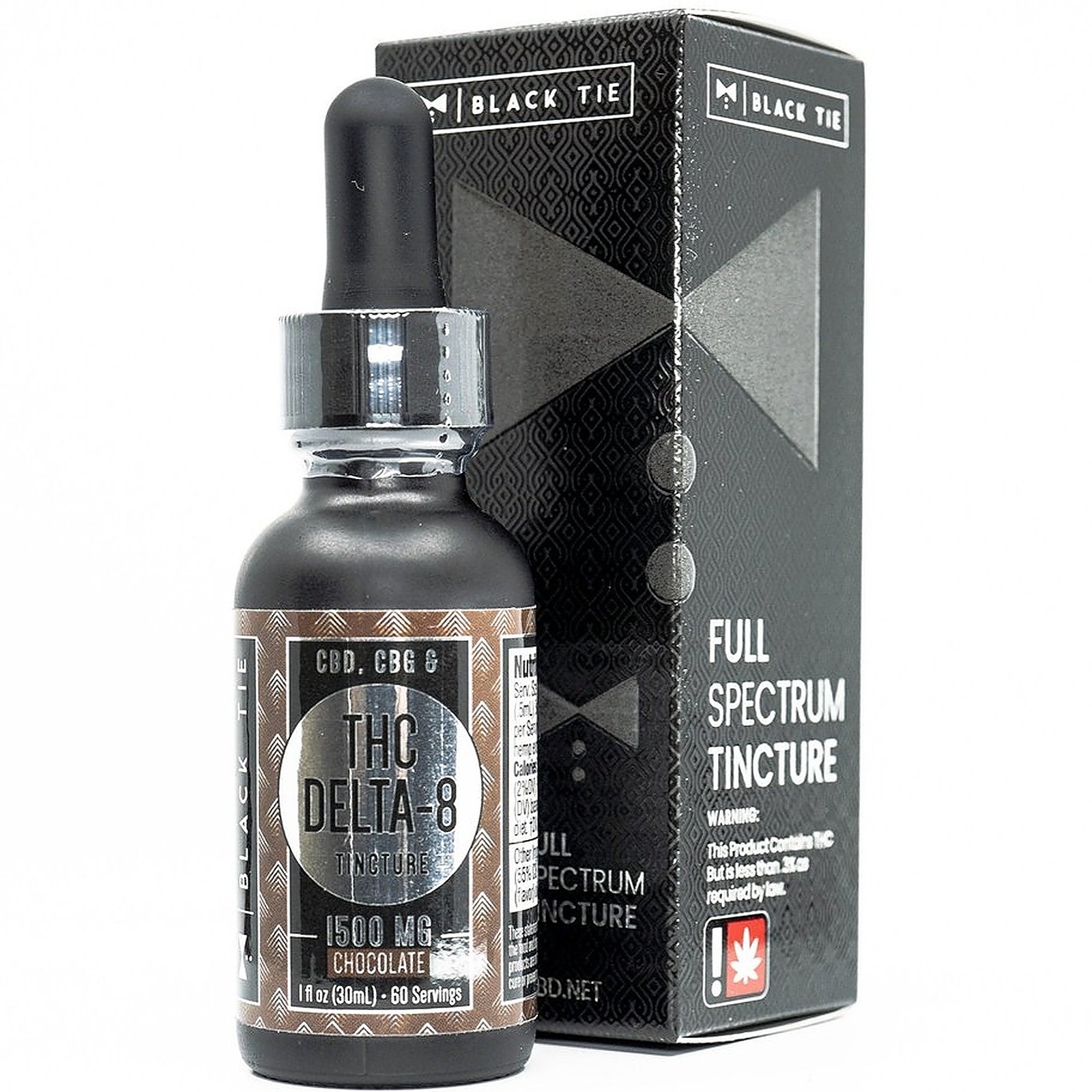 Black Tie CBD Full Spectrum CBD/CBG/THC Delta8 Tincture (1500MG) Leafly