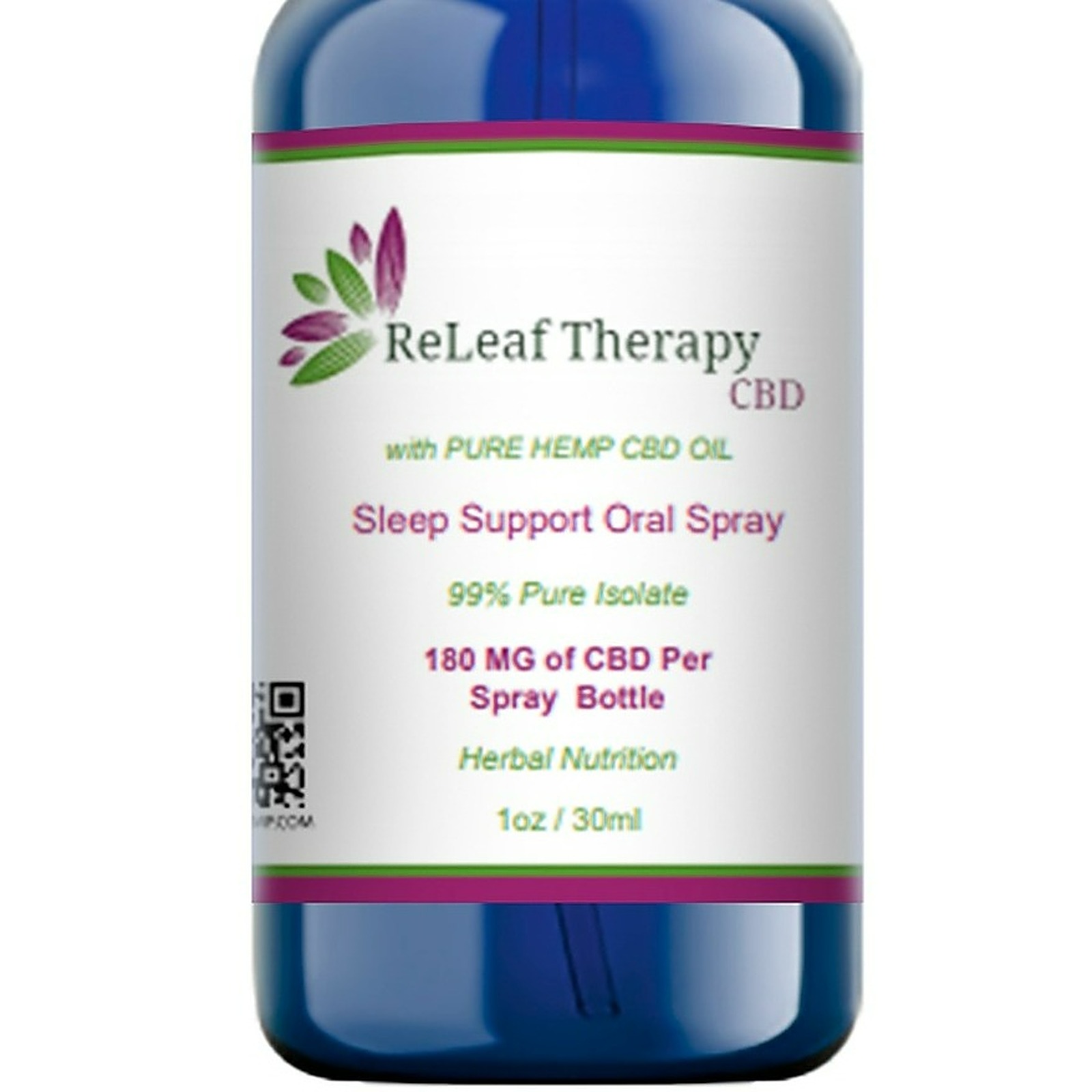 Relief Support Hemp Oral Spray – 180mg Isolate (1oz/30ml)